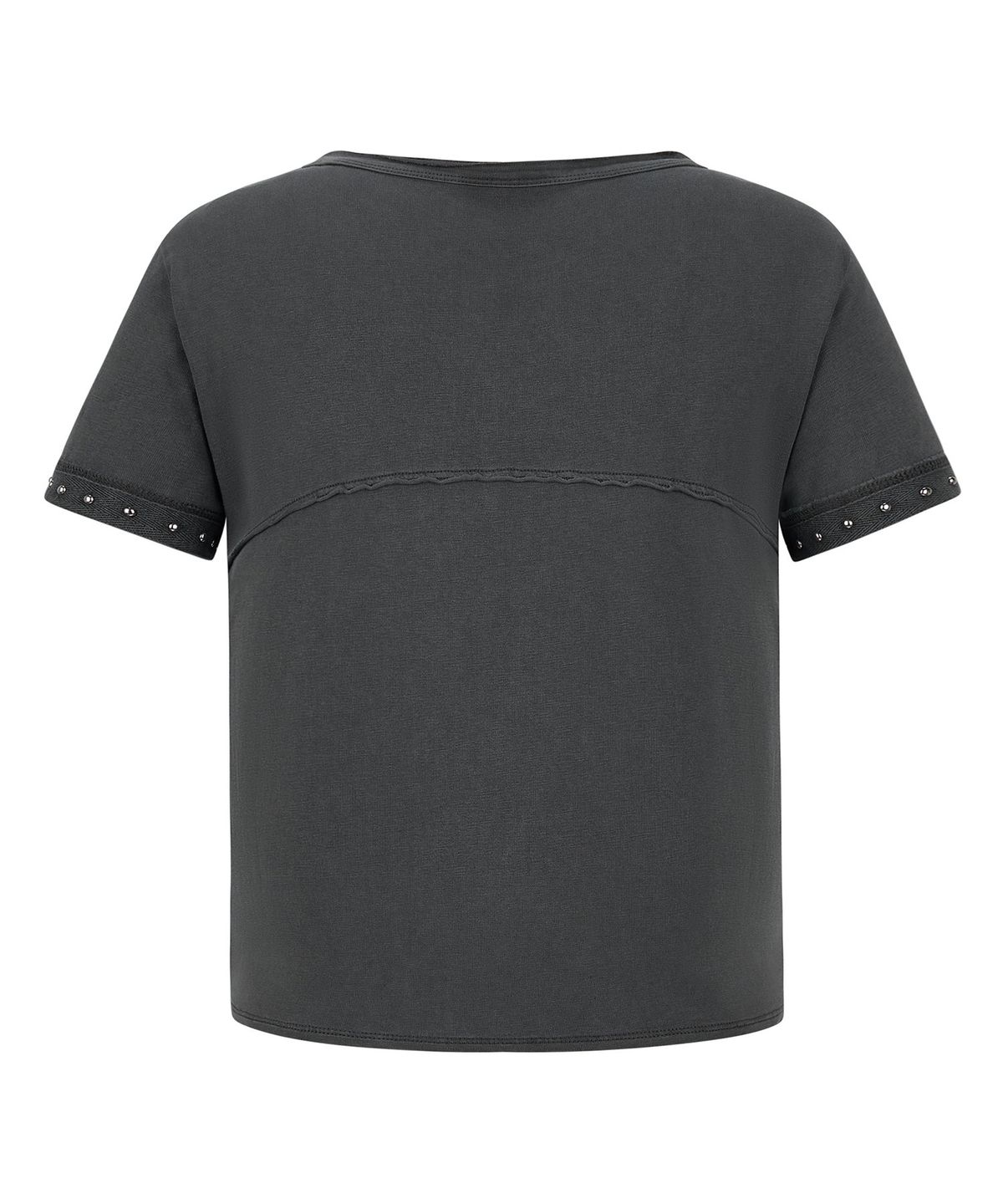 림닉(REEMNIK) NOISE INCISION LINE VINTAGE WASHING SHORT-SLEEVED T-SHIRT [CHARCOAL]