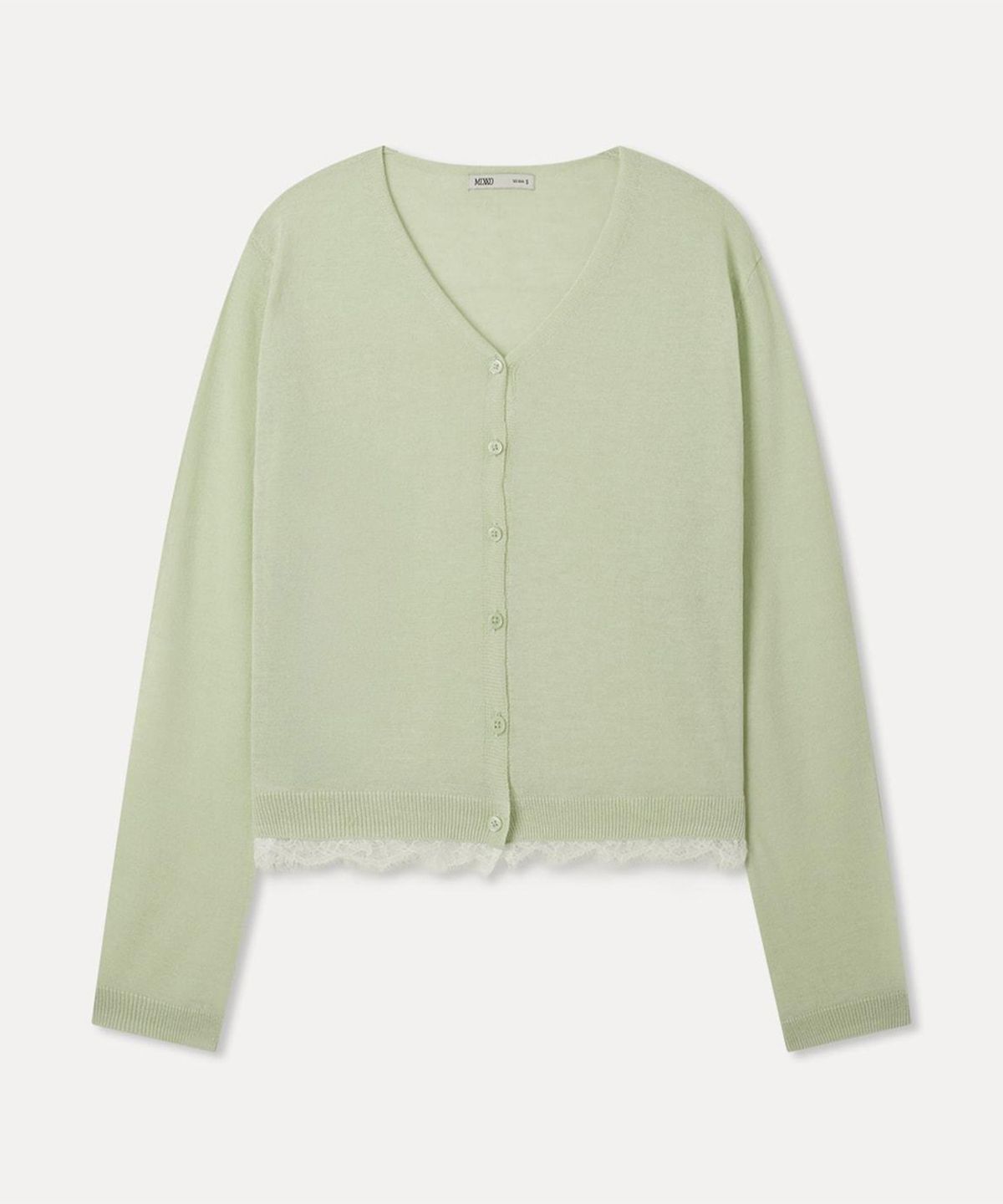 미쏘(MIXXO) 레이스 포인트 시스루 가디건_MIWCKG929T
