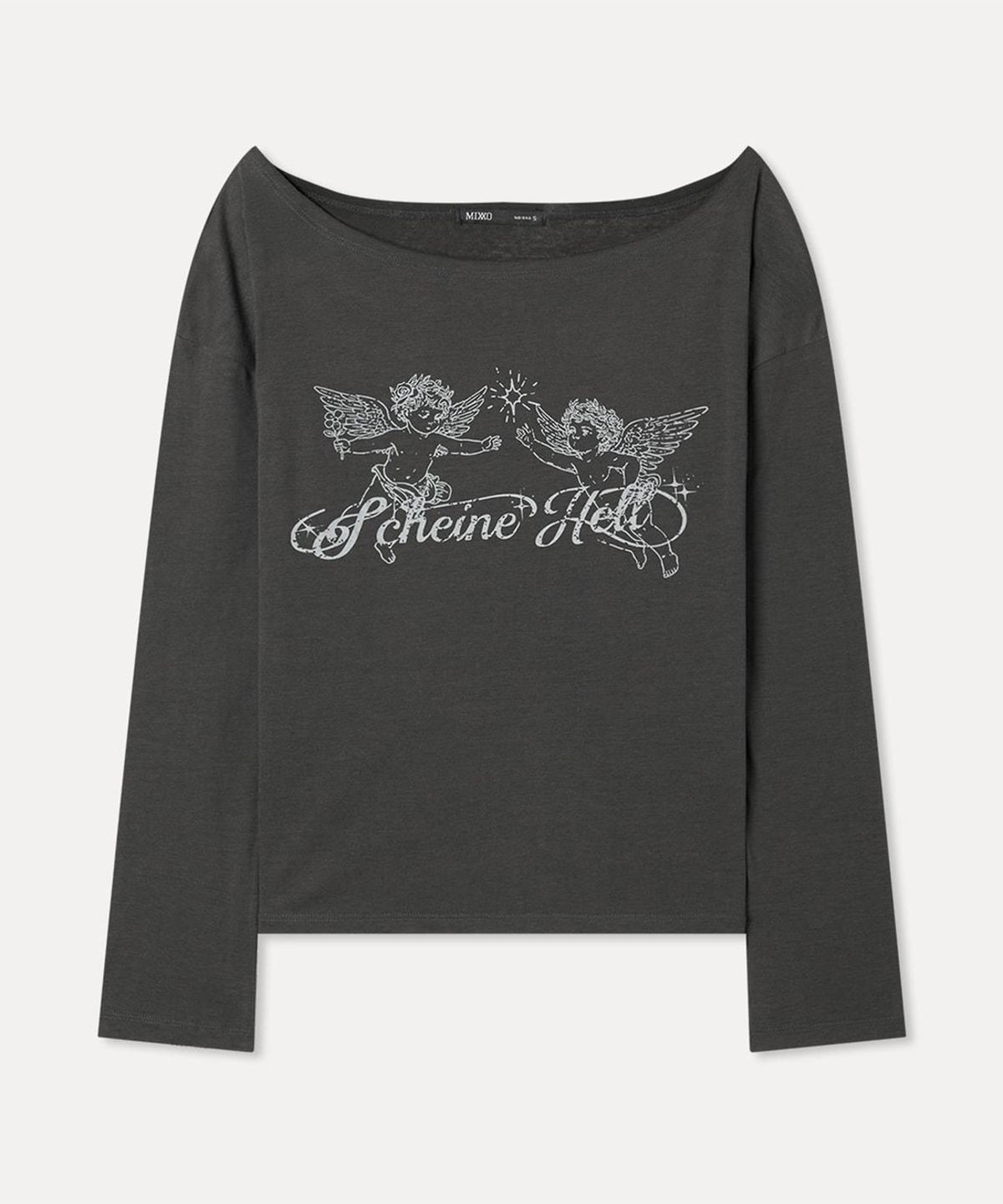 미쏘(MIXXO) 레터링 원숄더 티셔츠_MIWLWG913A