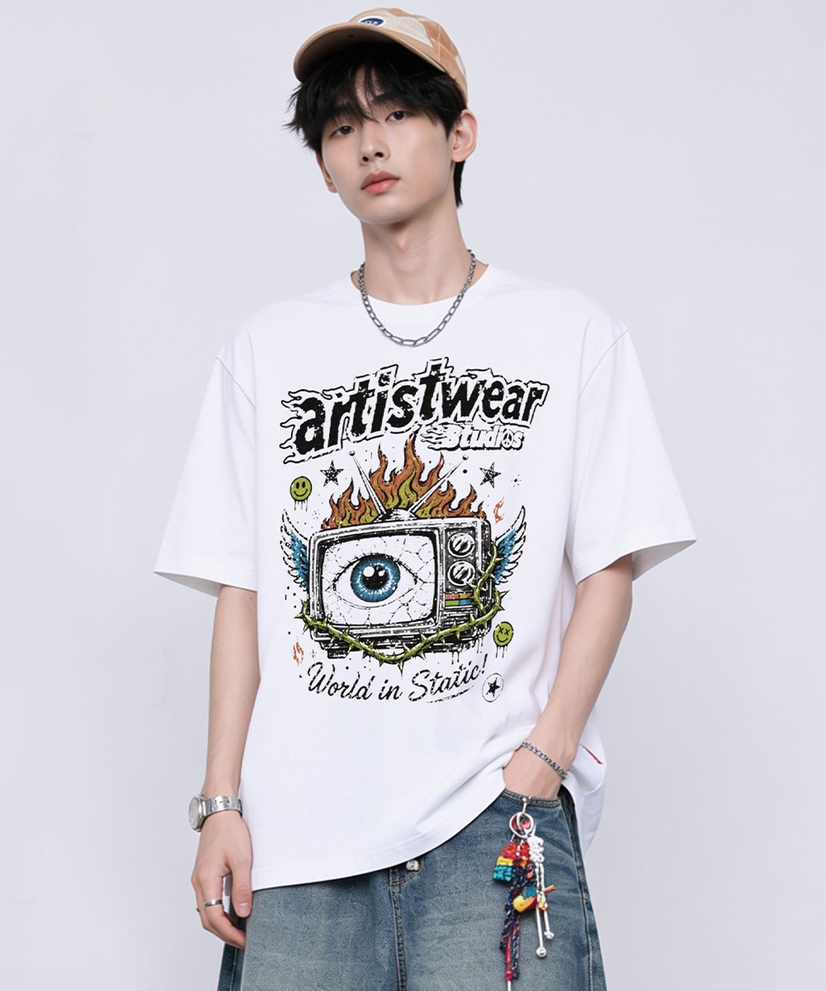아티스트웨어(ARTISTWEAR) [ATW] 스태틱아이 반팔티 - 2COLOR