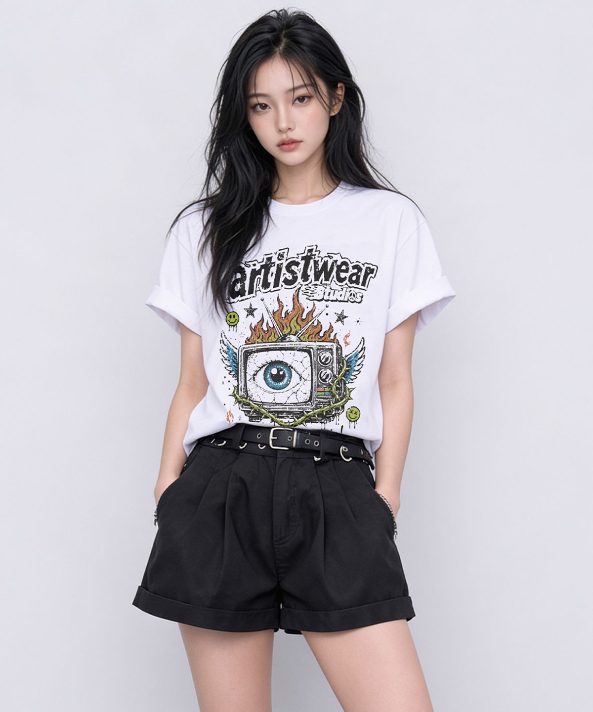 아티스트웨어(ARTISTWEAR) [ATW] 스태틱아이 반팔티 - 2COLOR