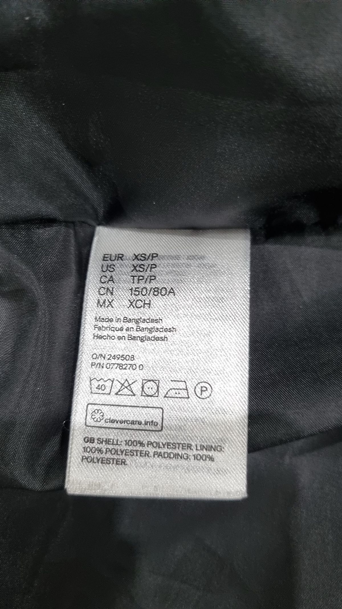 디바이디드에이치앤엠(DIVIDED H&M) 숏 패딩/숏 헤비 아우터 XS
