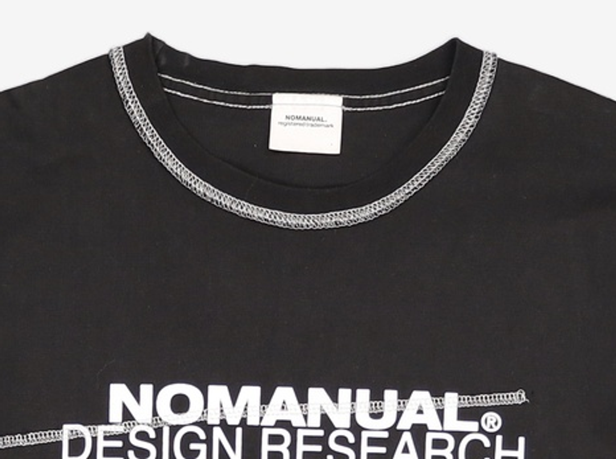 노매뉴얼(NOMANUAL) R.D LONG SLEEVE TEE - BLACK 100