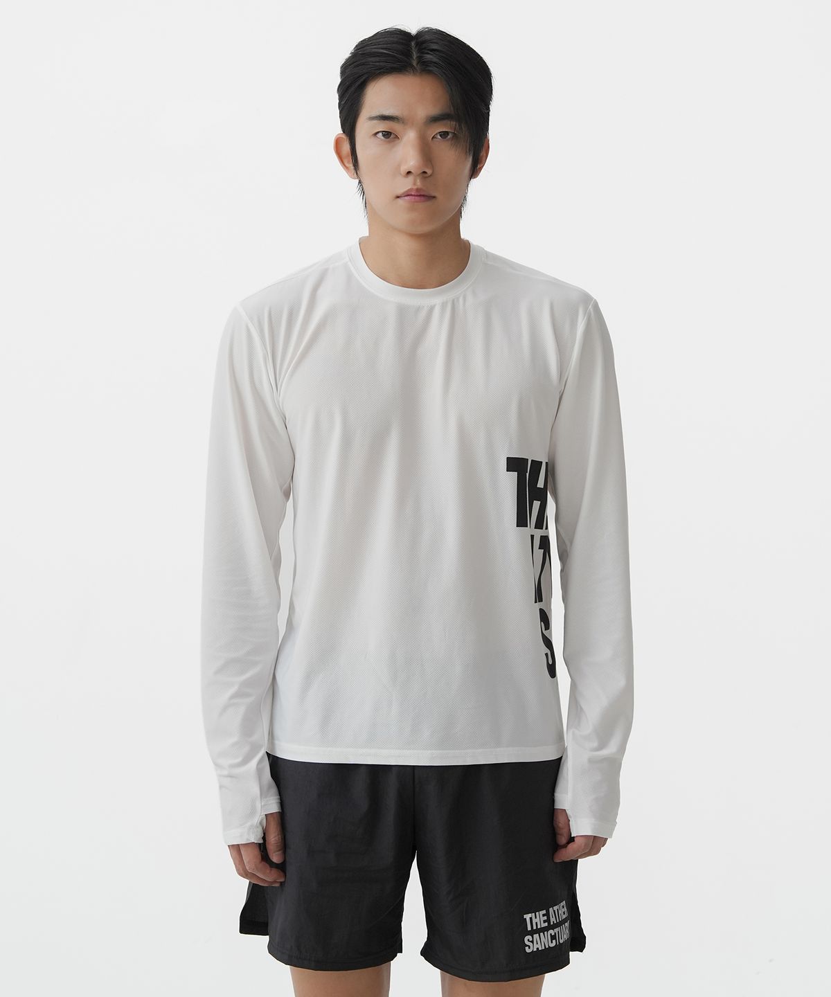 타스 (디아더생츄어리)(TAS (THEATHERSANCTUARY)) 오리진 빅로고 메쉬 긴팔 티셔츠 (화이트)