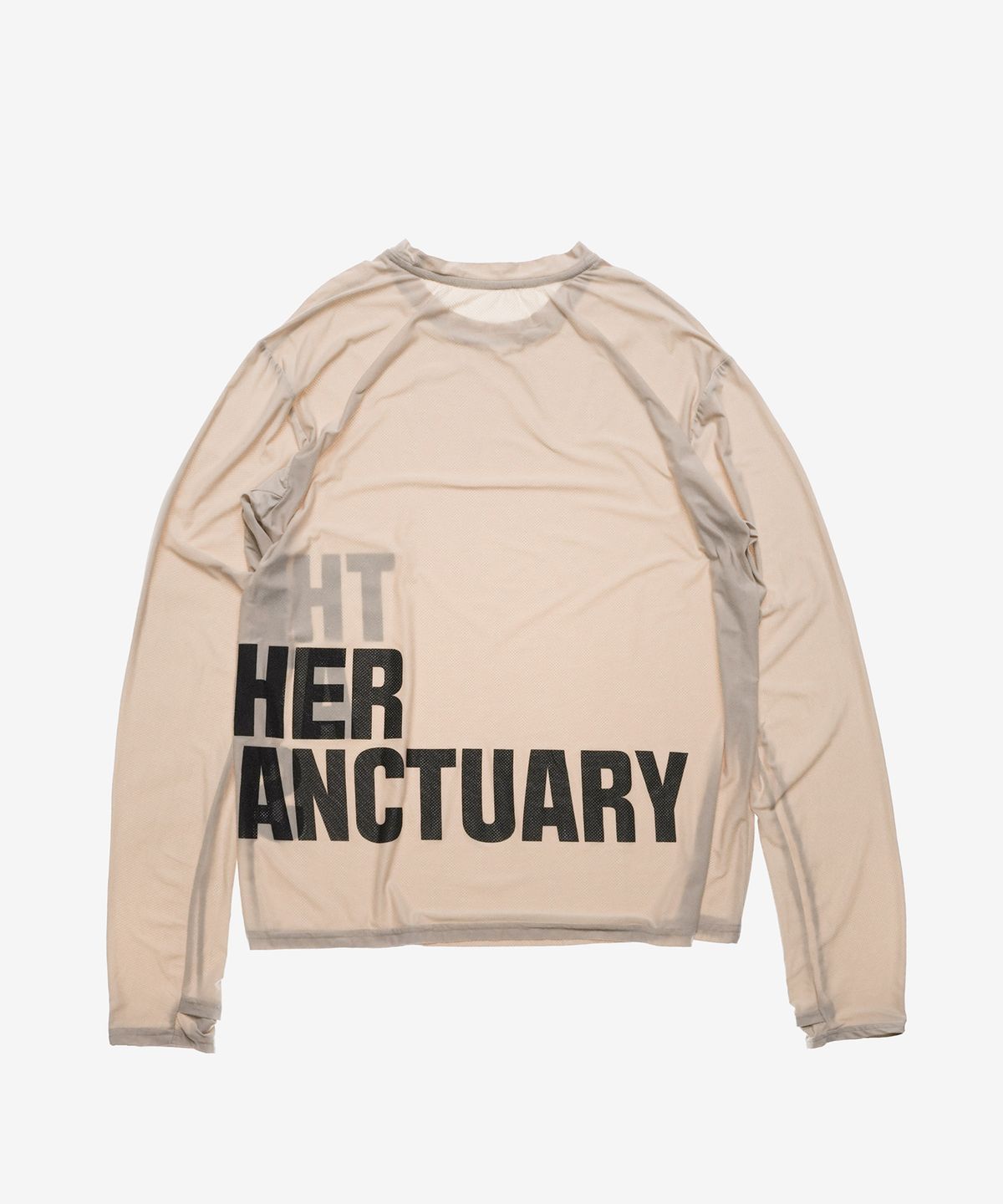타스 (디아더생츄어리)(TAS (THEATHERSANCTUARY)) 오리진 빅로고 메쉬 긴팔 티셔츠 (베이지)