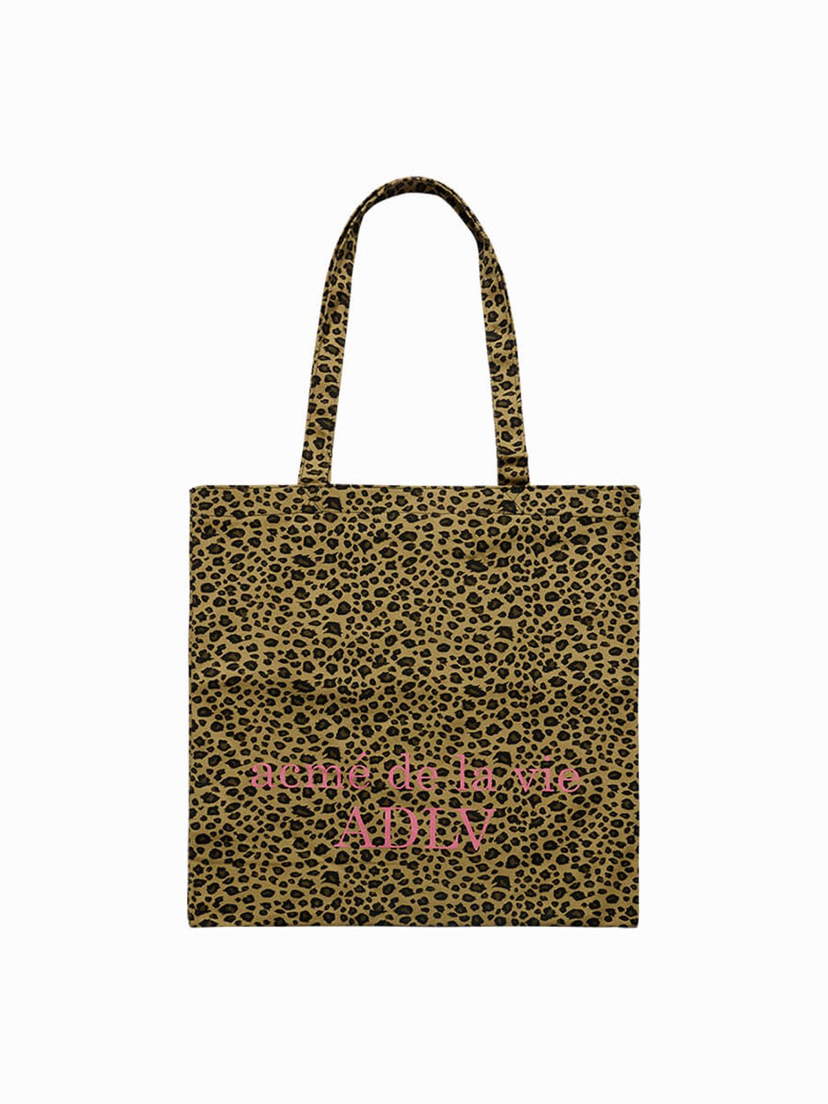 아크메드라비(ACME DE LA VIE) LEOPARD PINK PRINT BASIC LOGO ECO BAG