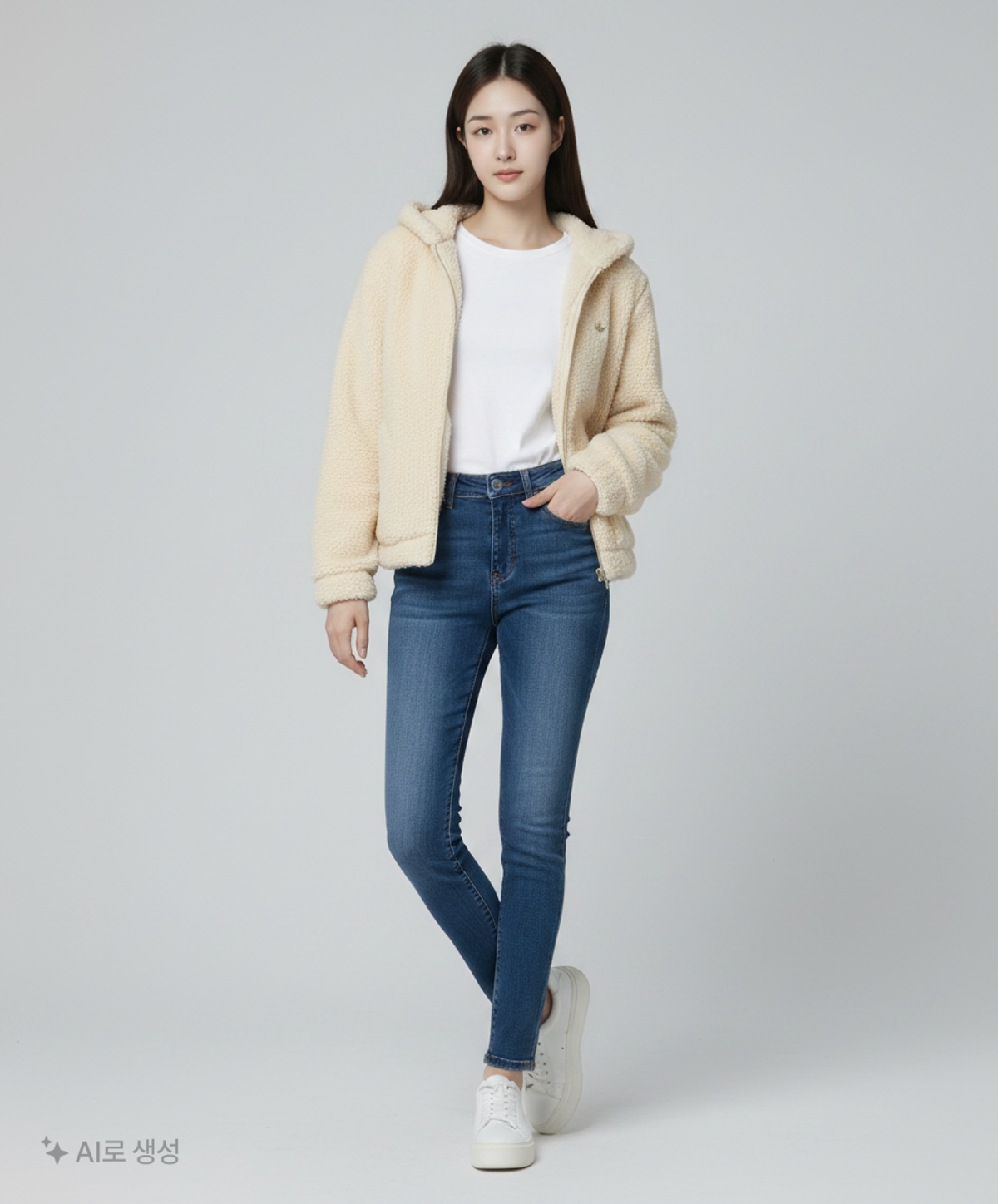 아디다스(ADIDAS) 쉐르파 자켓 W - 화이트 / HG6677 M