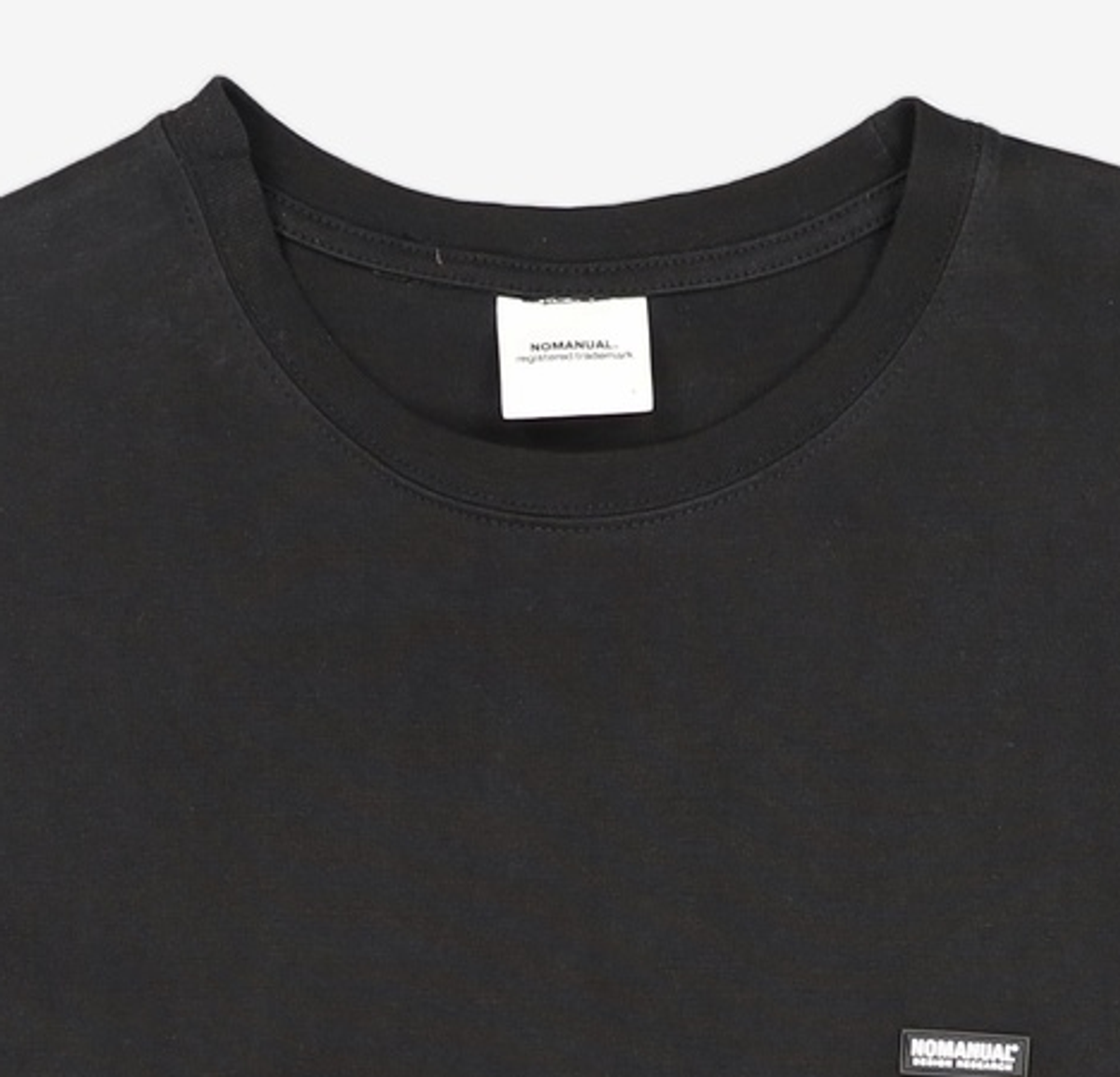 노매뉴얼(NOMANUAL) LOGO PATCHED T-SHIRT - BLACK L