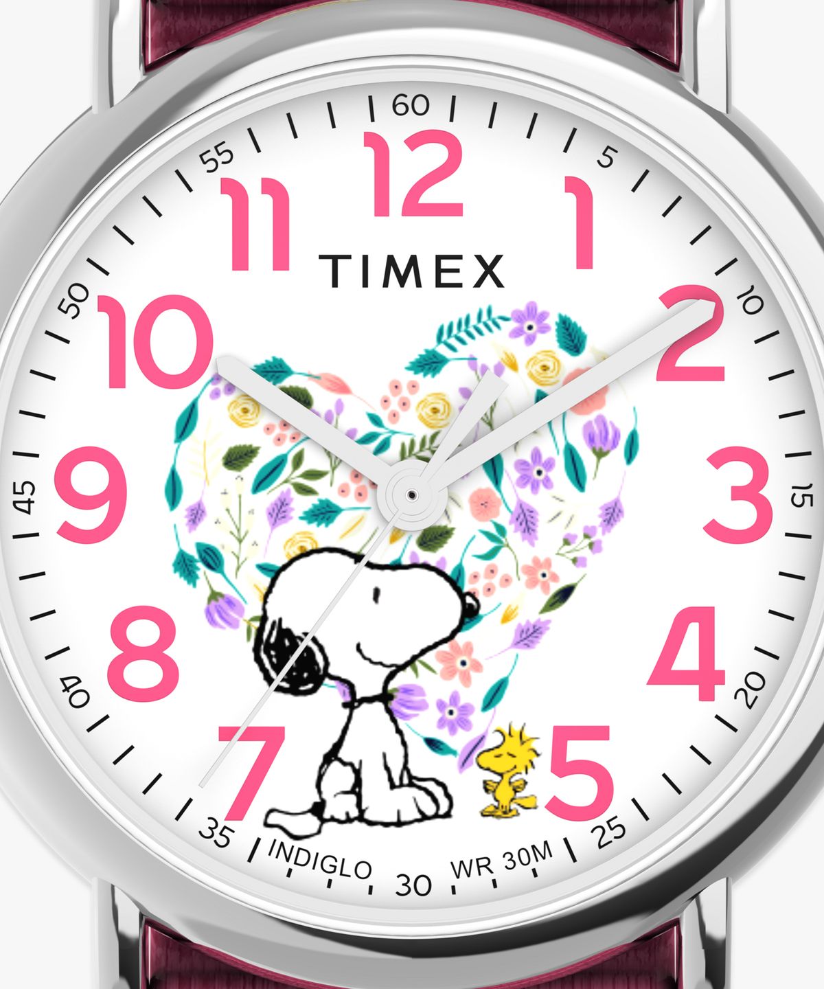 타이맥스(TIMEX) 타이맥스 x 피너츠 위켄더 스누피 우드스탁 플로랄 꽃시계 38mm