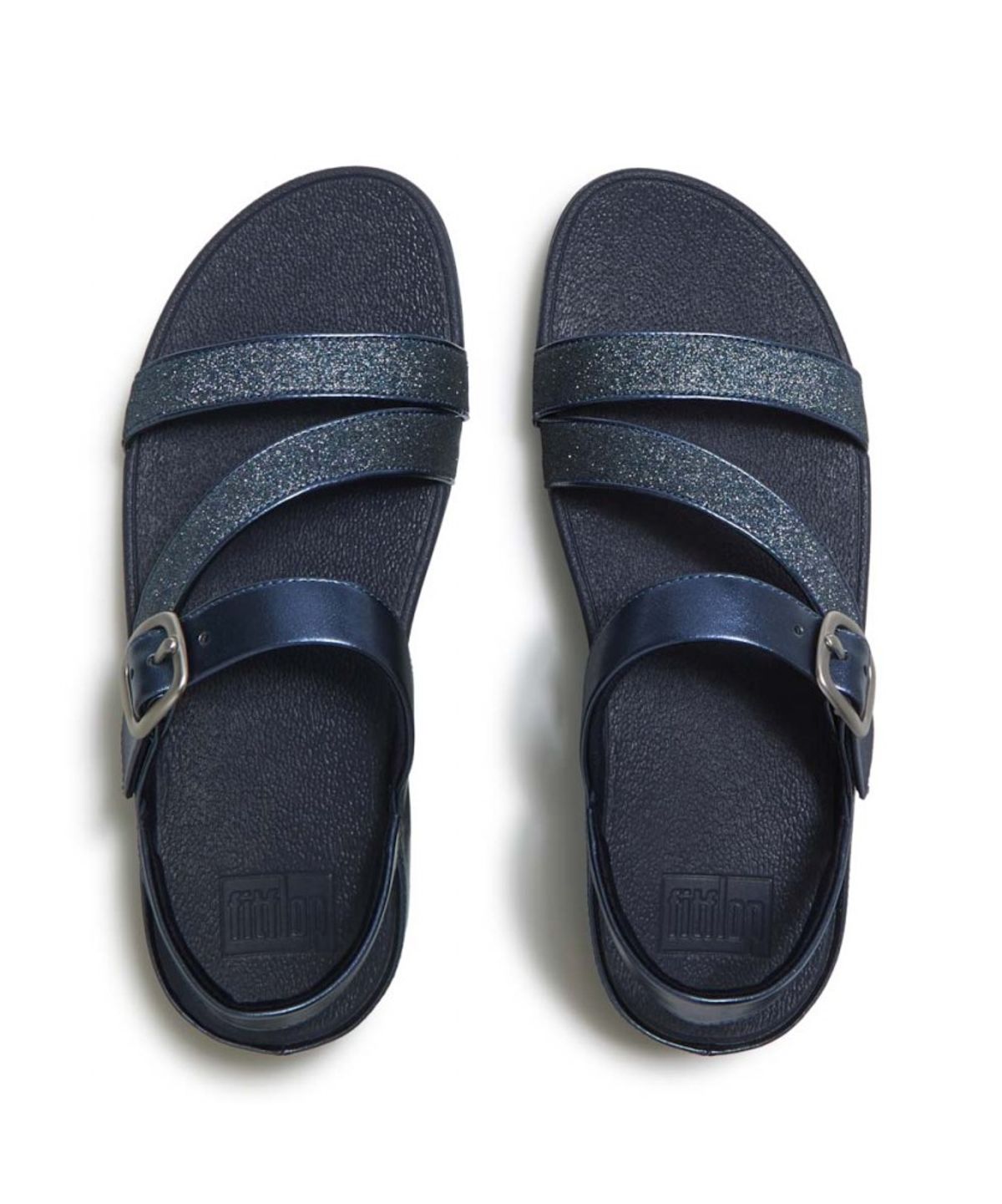 핏플랍(FITFLOP) 여성 스키니 II 글리터 더스트 Z스트랩 샌들  메탈릭 코스믹 블루 (FT63K2S43R)