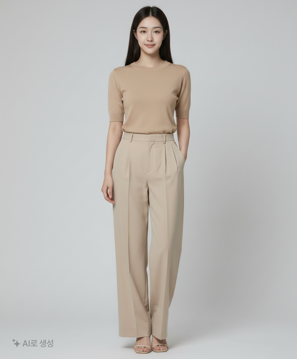 티엔지티(TNGT) IVORY WIDE FIT 2PLEATS TROUSERS TNPA1E706IV 86