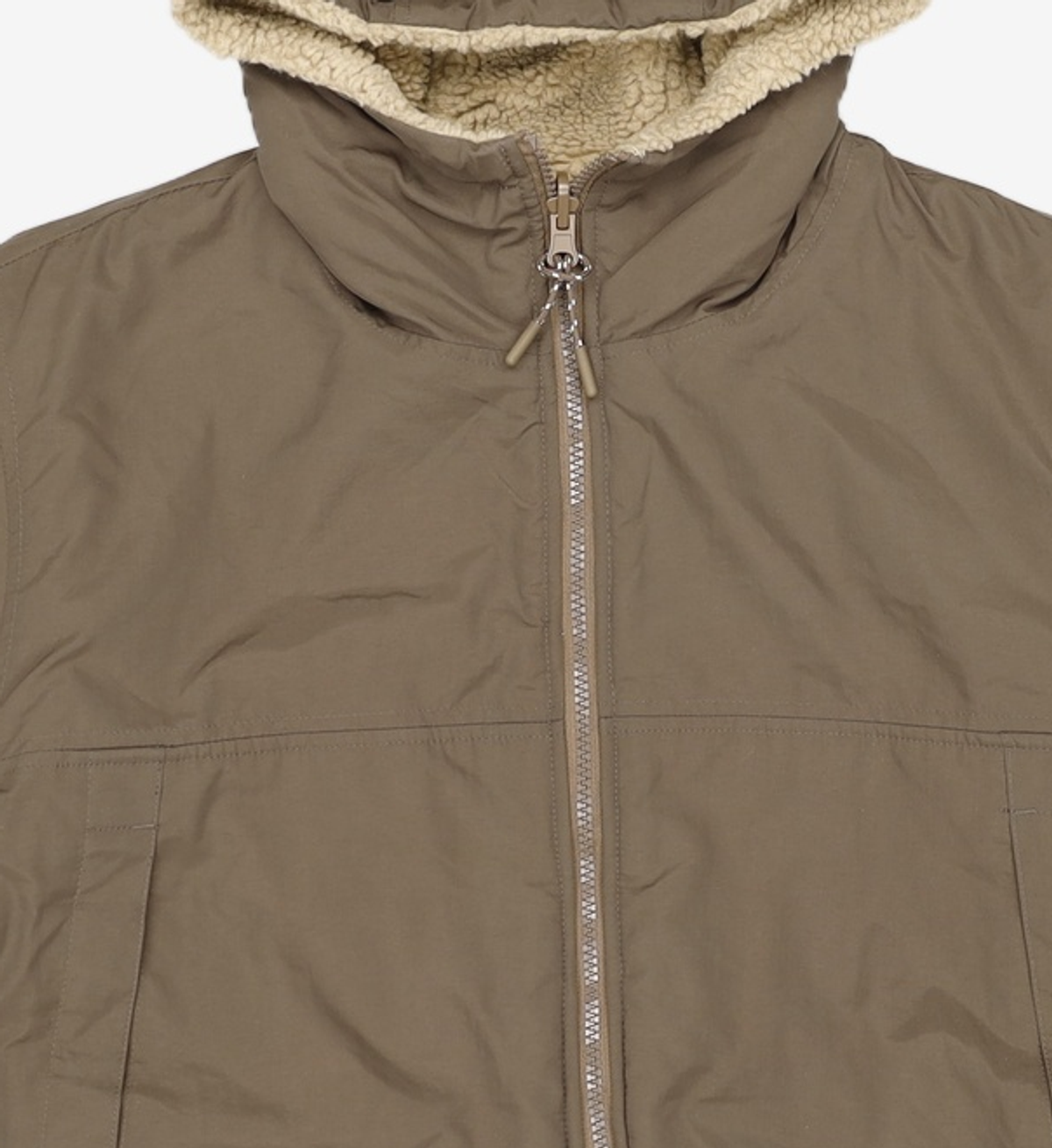 브라운브레스(BROWNBREATH) HOOD BOA FLEECE JACKET - BEIGE M