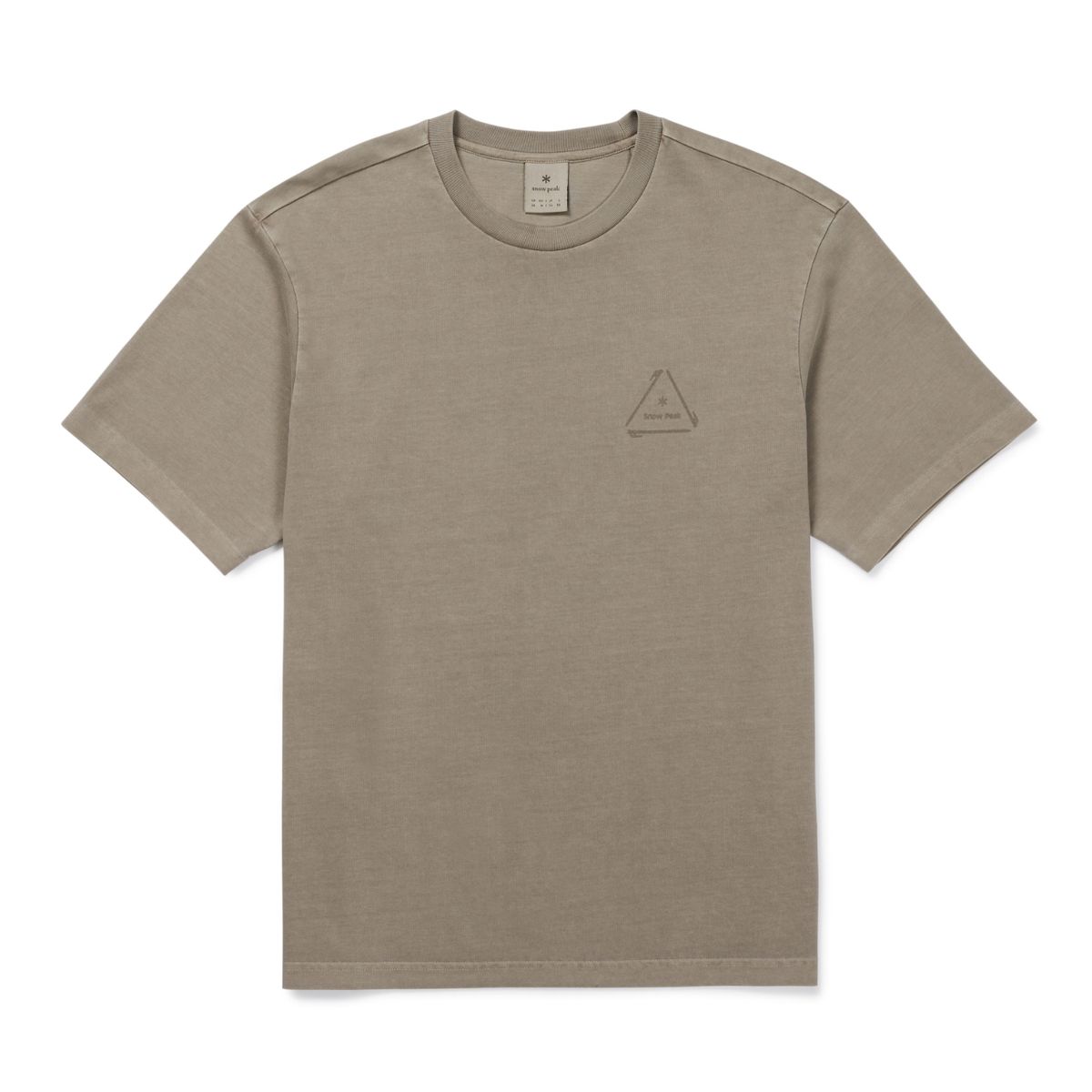 스노우피크 어패럴(SNOWPEAK APPAREL) 피그먼트 다잉 그래픽 반팔 티셔츠 (S26FUFTS66) Tan Gray