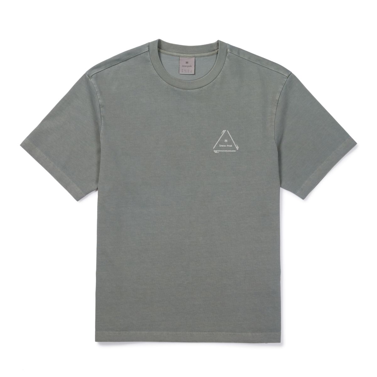 스노우피크 어패럴(SNOWPEAK APPAREL) 피그먼트 다잉 그래픽 반팔 티셔츠 (S26FUFTS66) Dark Khaki