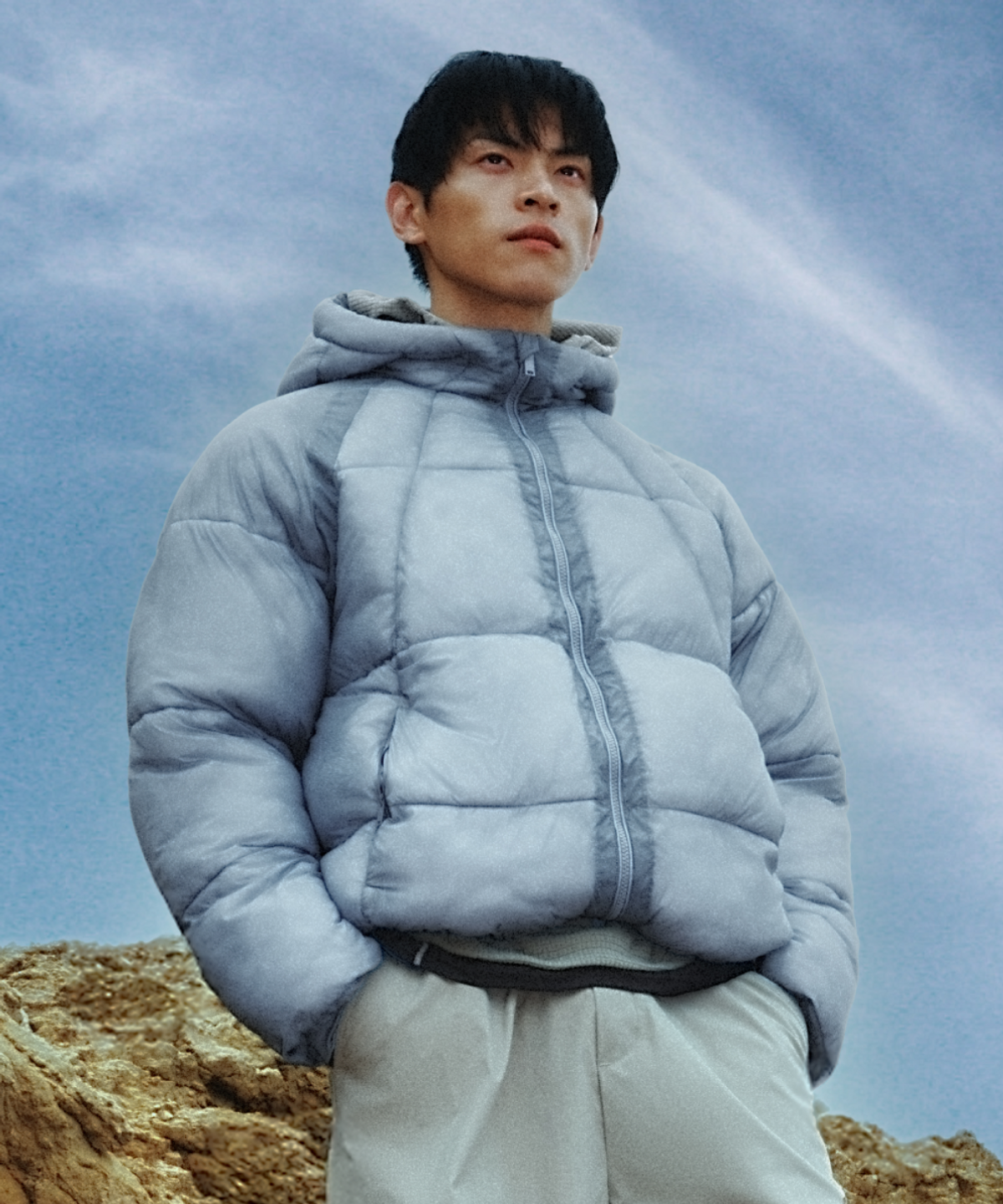 스파오(SPAO) 시어 후드 푸퍼_SPJPG4TC13