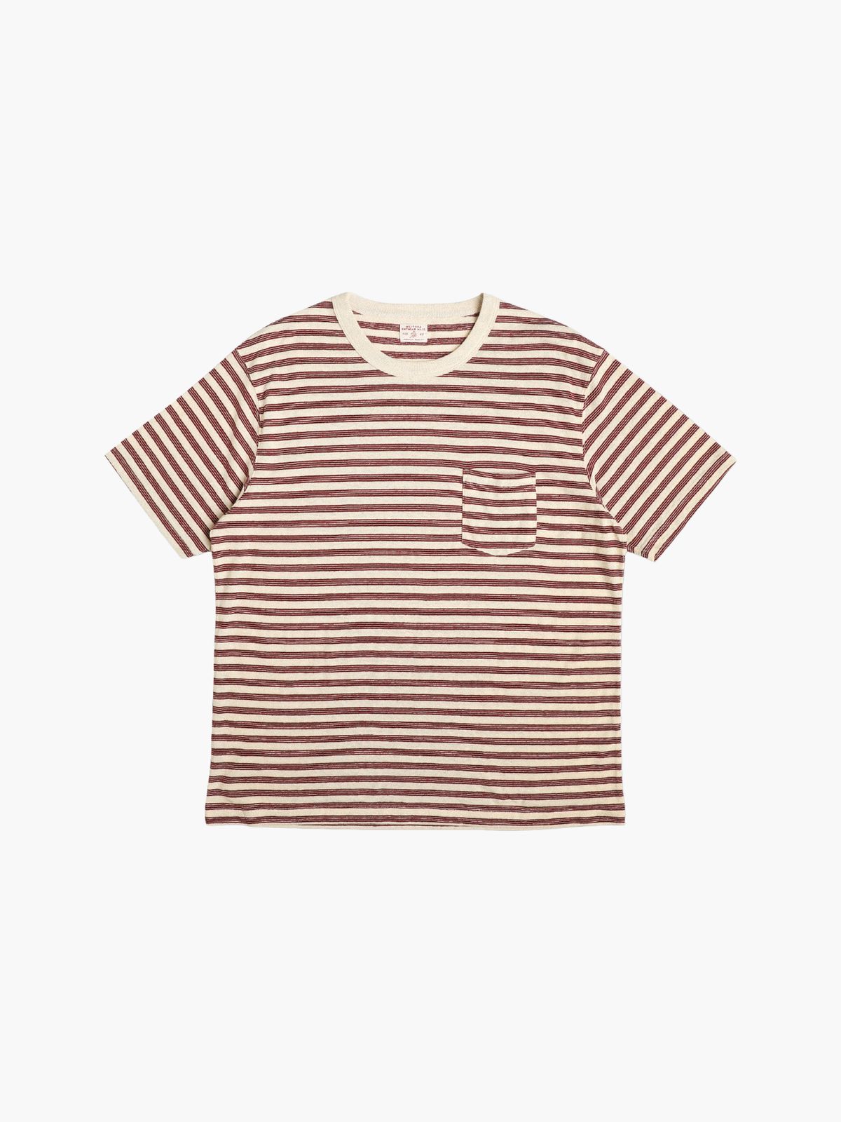 밀리토라(MILITORA) lot. 104H 헴프 스트라이프 포켓 티셔츠