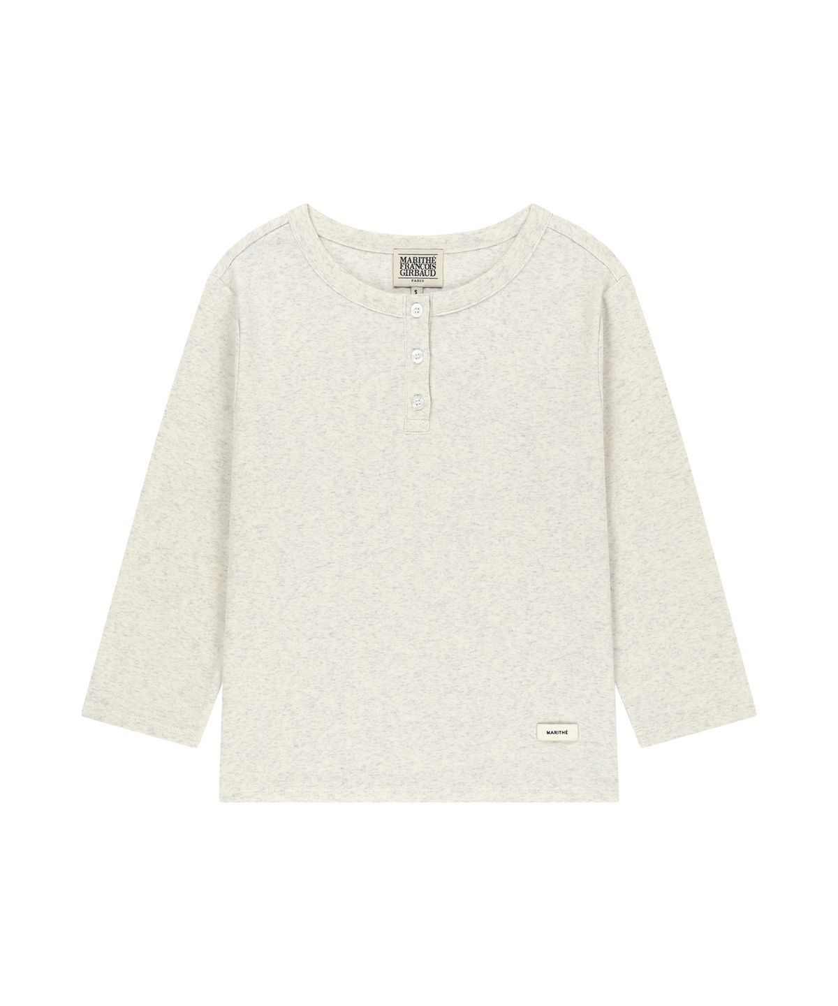마리떼 프랑소와 저버(MARITHÉ + FRANҪOIS GIRBAUD) W BASIC HENLEY NECK 3/4 SLEEVE oatmeal