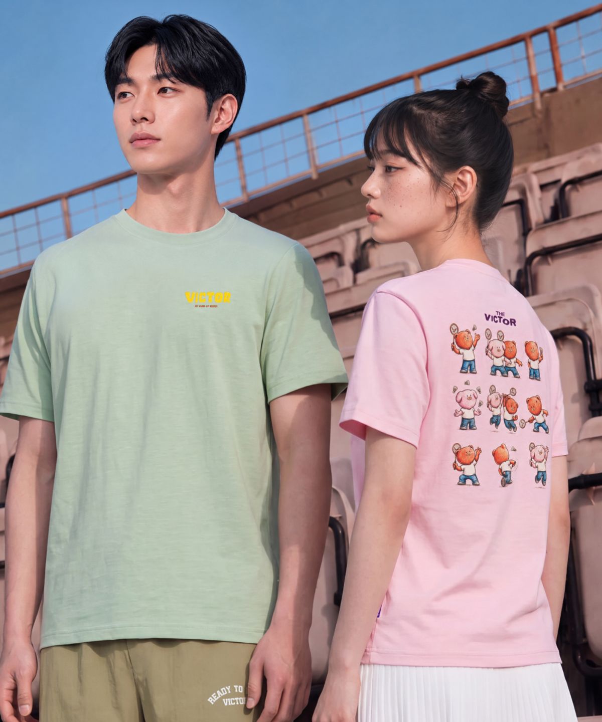 빅터(VICTOR) CRAYON SSO & SSEJI 공용 오버핏 티셔츠 (VTC6CTO105U)