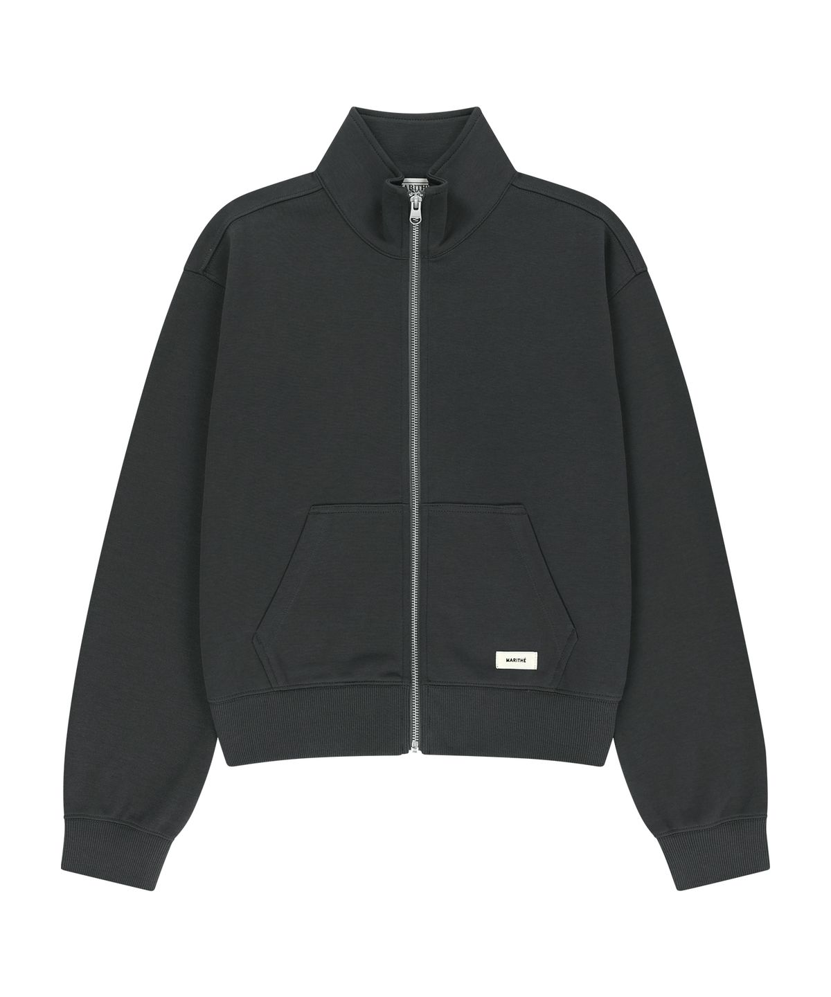 마리떼 프랑소와 저버(MARITHÉ + FRANҪOIS GIRBAUD) W BASIC HIGH NECK ZIPUP charcoal