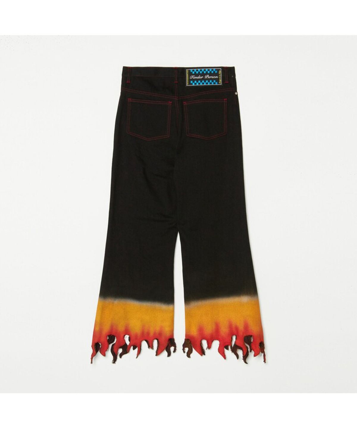 찬스클로딩(CHANCE CLOTHING) FLAME DEIM PANTS - BLACK