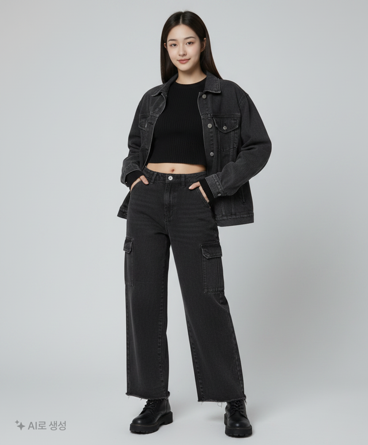 미쏘(MIXXO) 기모 카고 데님_MIWTJE114J 24