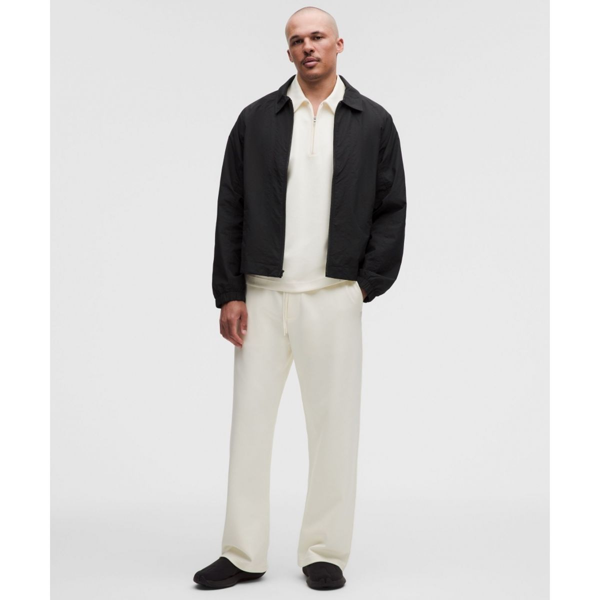 룰루레몬(LULULEMON) 코튼 블렌드 칼라드 재킷  BLK BLK