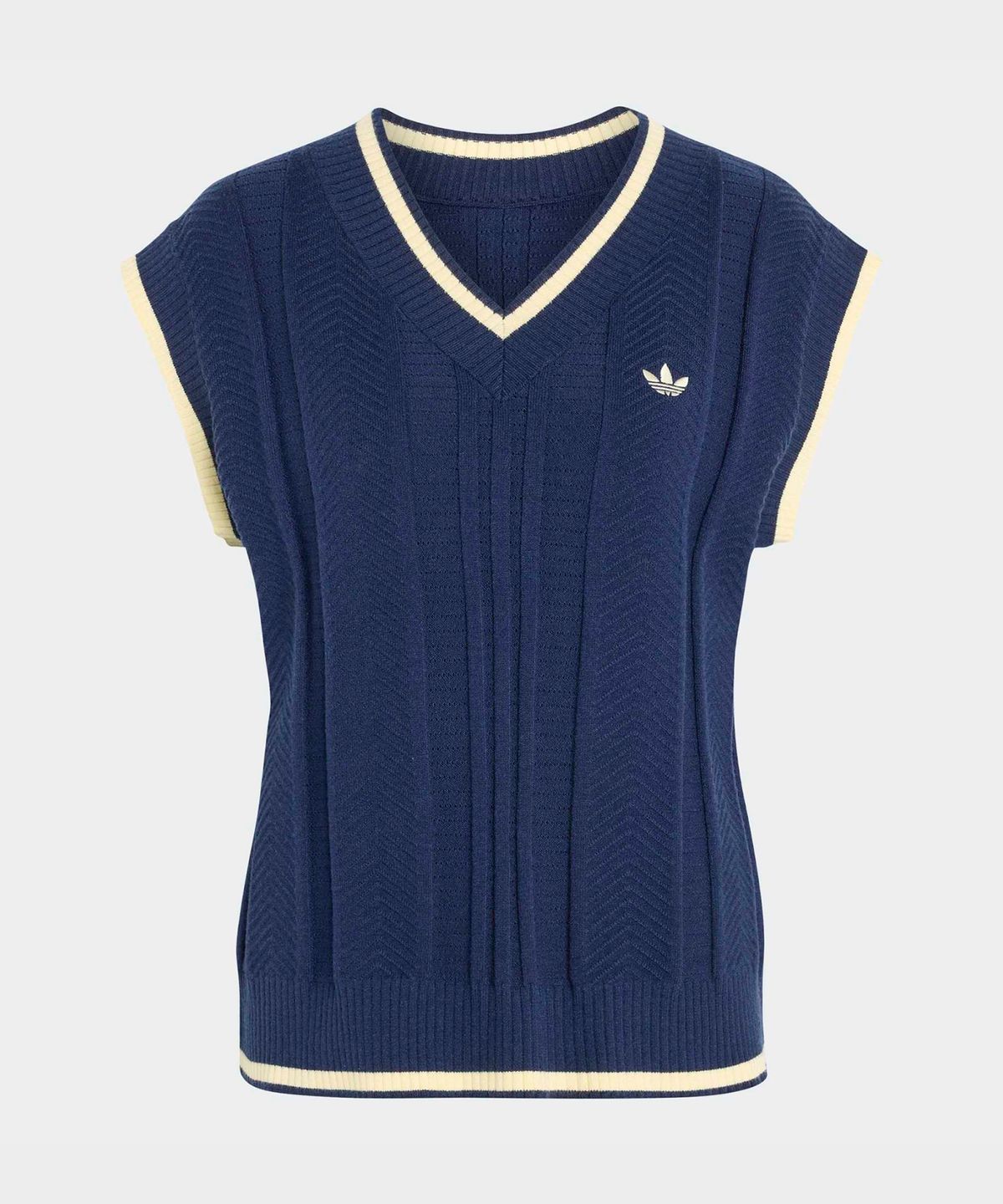 아디다스(ADIDAS) 케이블 니트 베스트 - 웜바닐라 / KR7062
