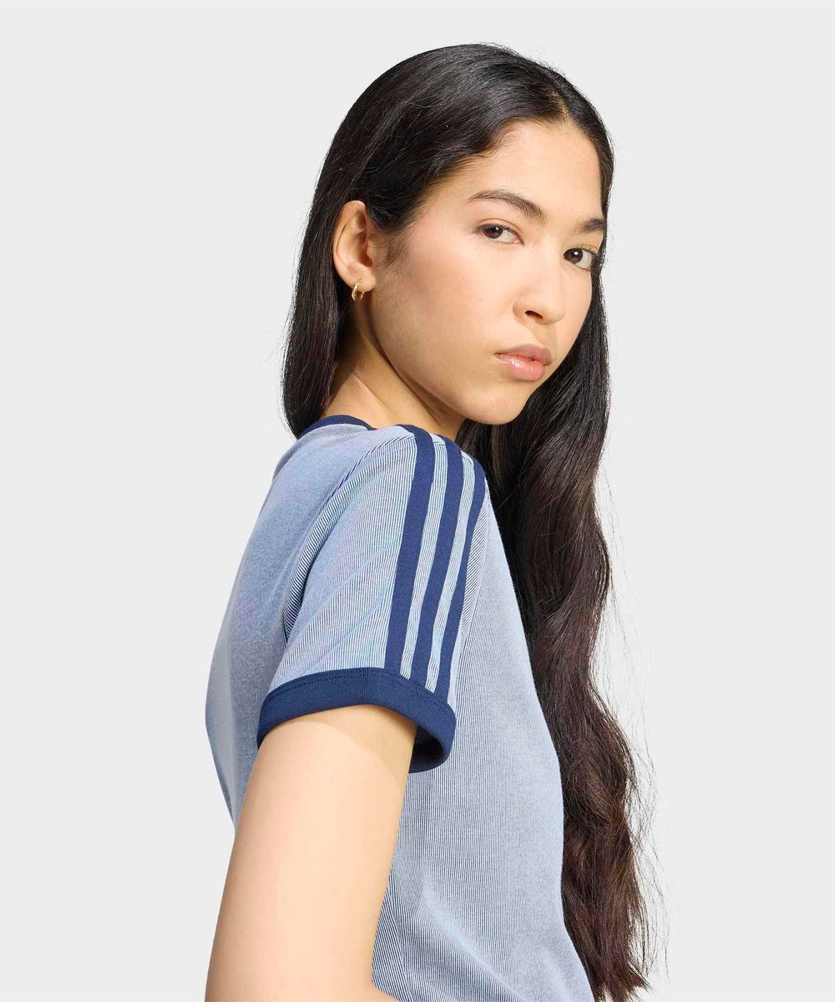 아디다스(ADIDAS) 3-스트라이프 헤더 캘리 티 - 블루 / KS6790