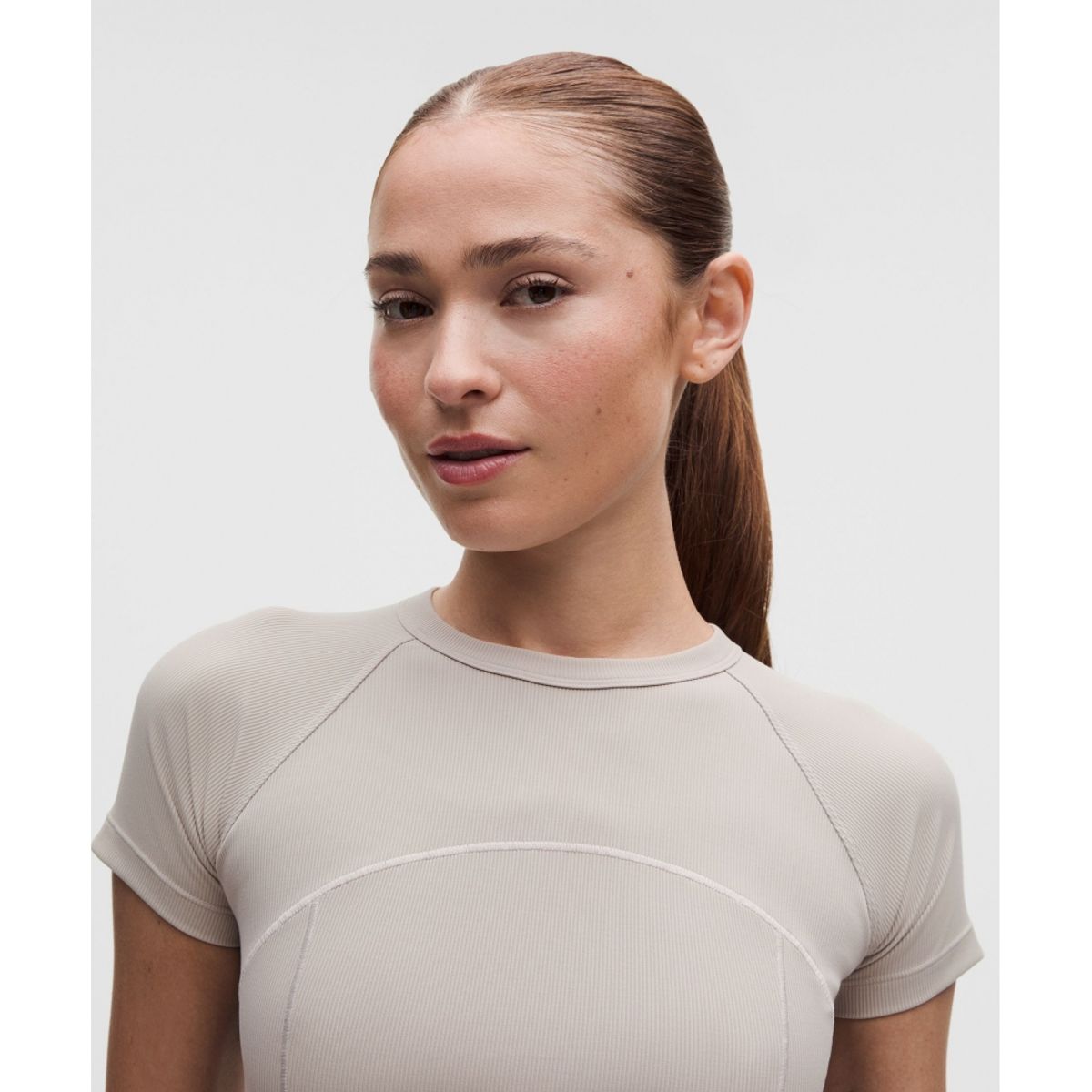 룰루레몬(LULULEMON) 리브드 Nulu 숏슬리브 셔츠  DOWN