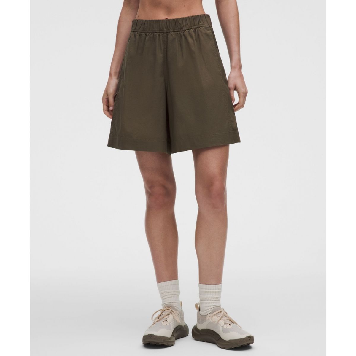 룰루레몬(LULULEMON) LuluLinen 하이라이즈 릴랙스 핏 쇼츠 7inch  OVBR