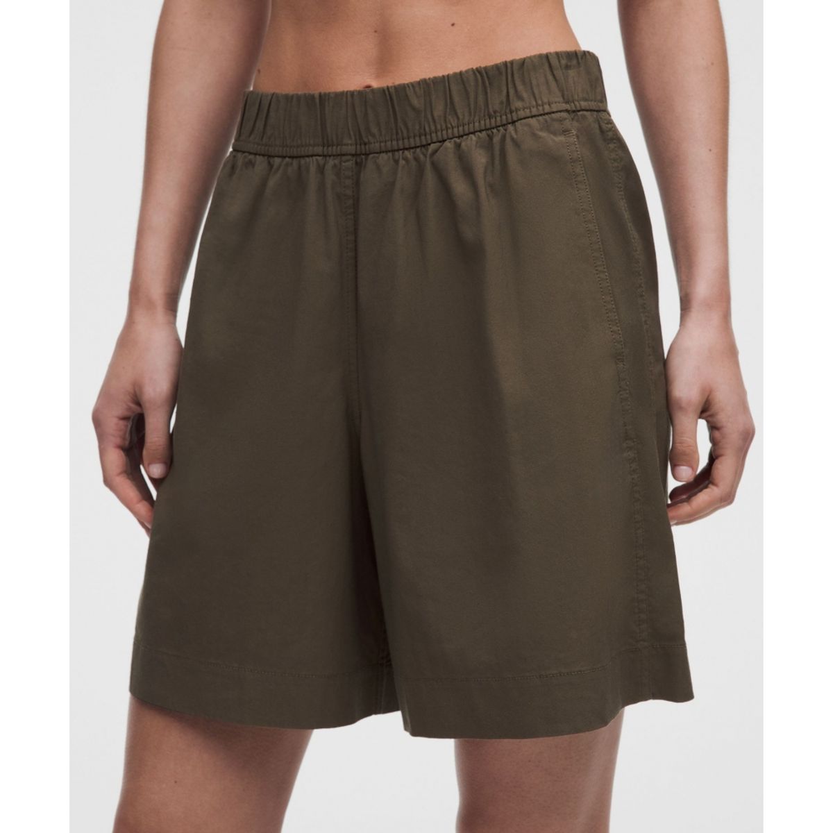 룰루레몬(LULULEMON) LuluLinen 하이라이즈 릴랙스 핏 쇼츠 7inch  OVBR