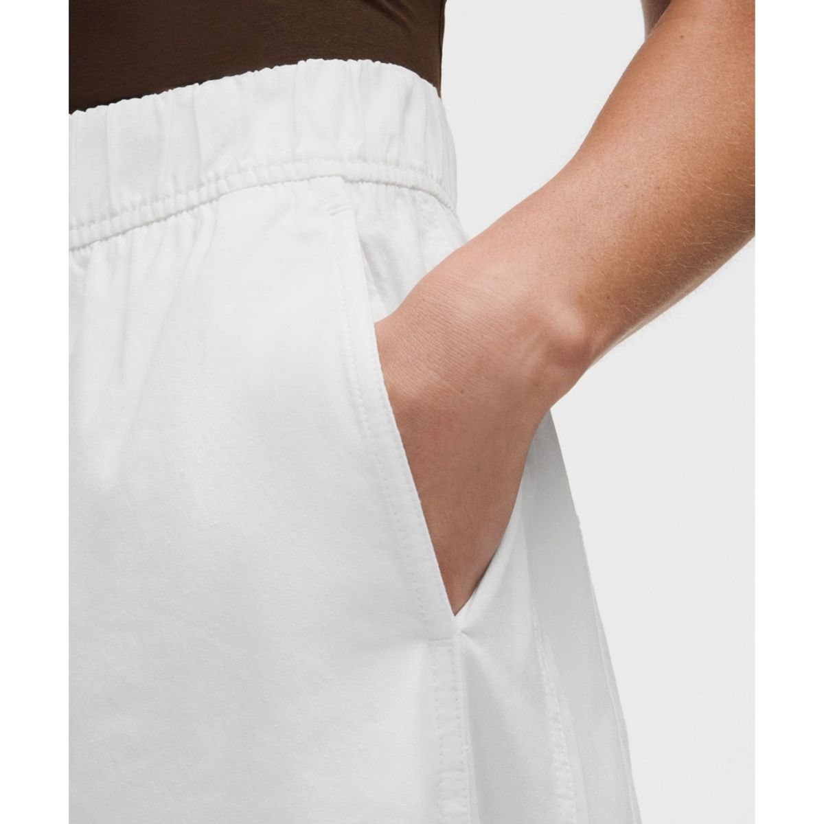룰루레몬(LULULEMON) LuluLinen 하이라이즈 릴랙스 핏 팬츠 *레귤러  WHT