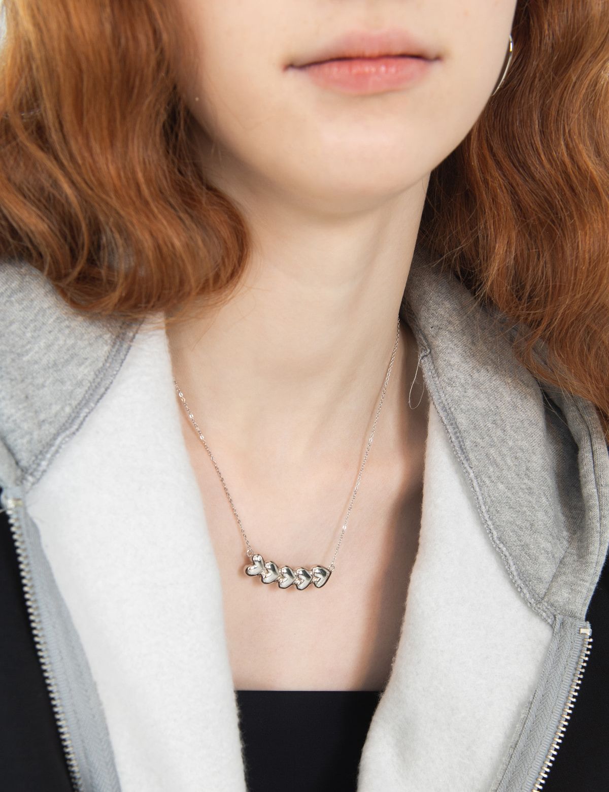아이스볼(ICEBALL) Heart link necklace (WG)