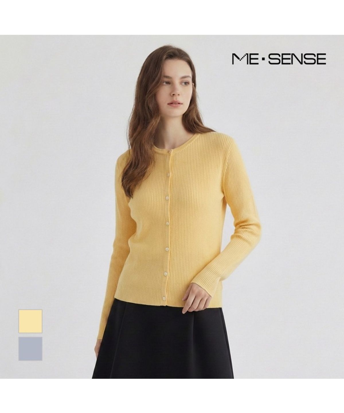 미센스(MESENSE) 브이넥 잔골지 가디건_MB43KCM602Z