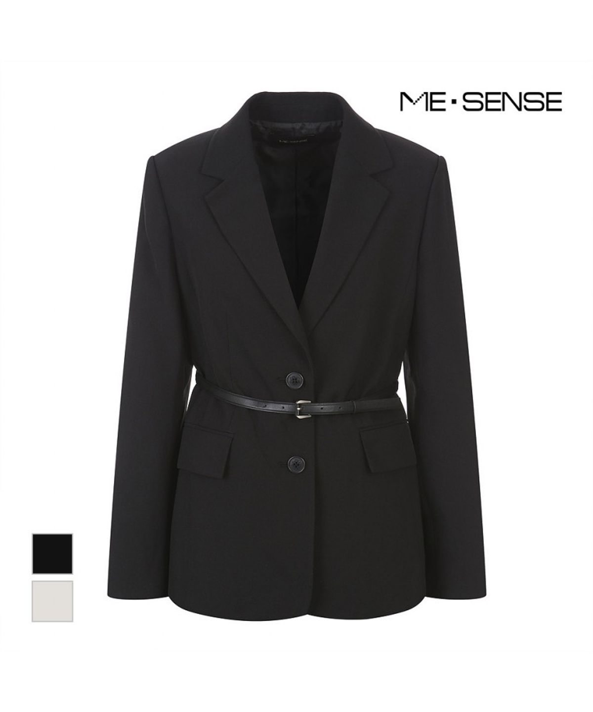 미센스(MESENSE) 테일러드 카라 벨티드 자켓_MB52JKM102A