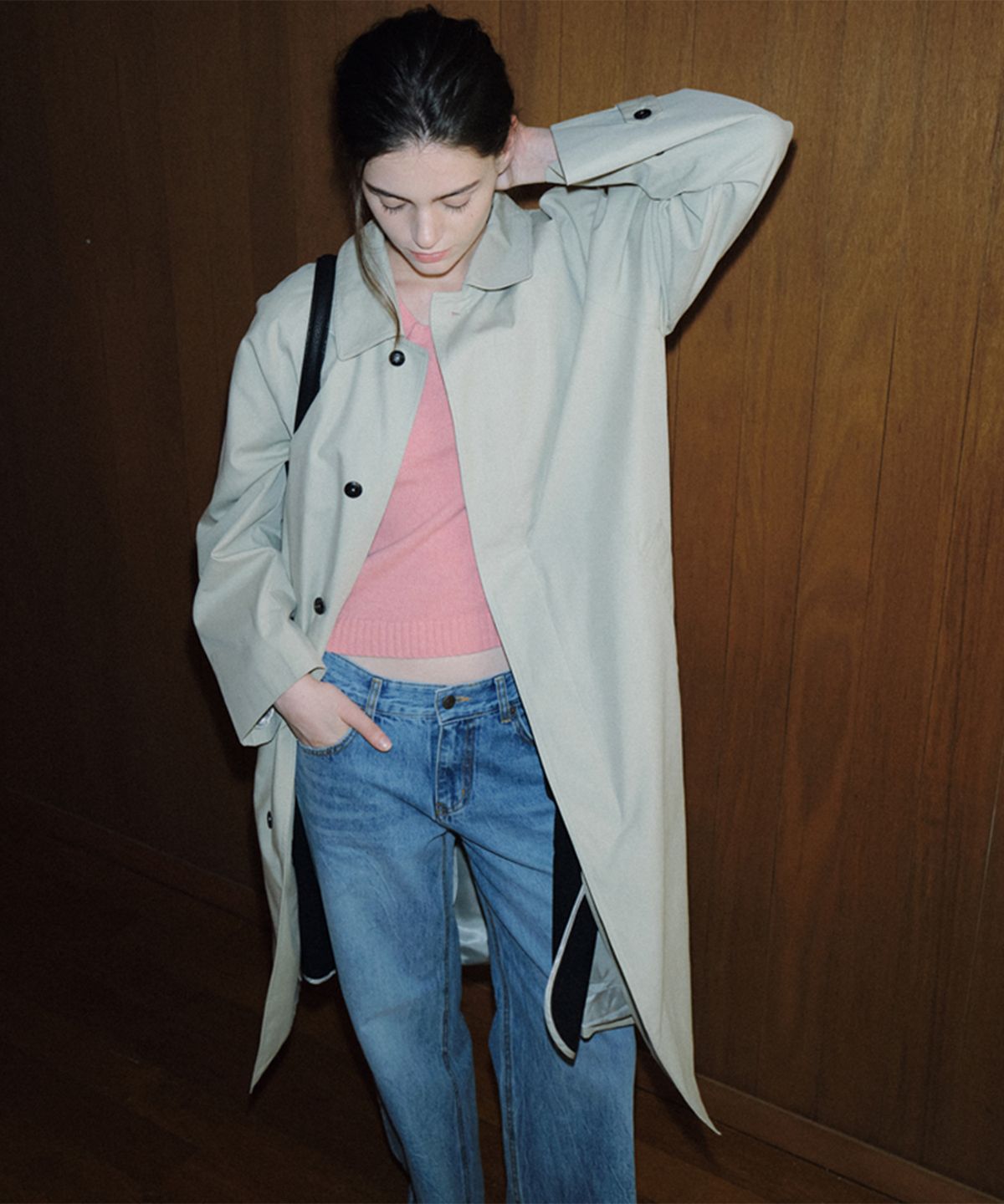108파운드(108POUND) Cove Raglan Trench Coat_Beige