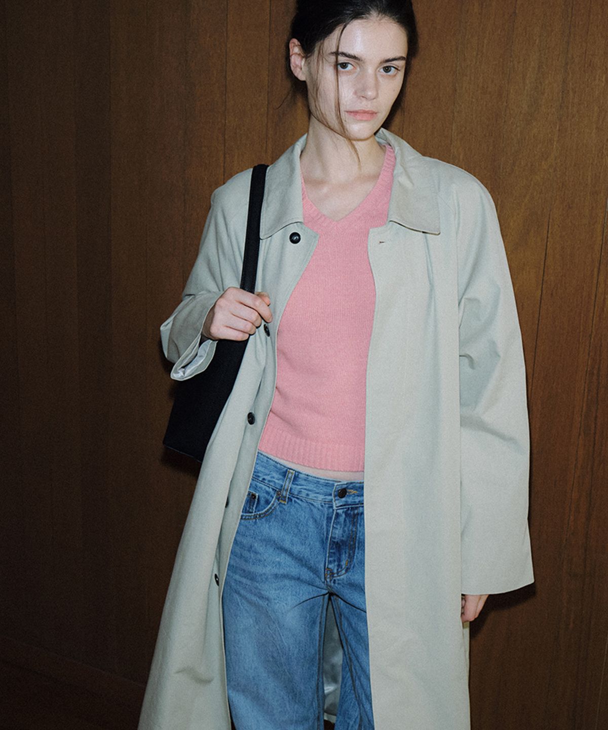 108파운드(108POUND) Cove Raglan Trench Coat_Beige