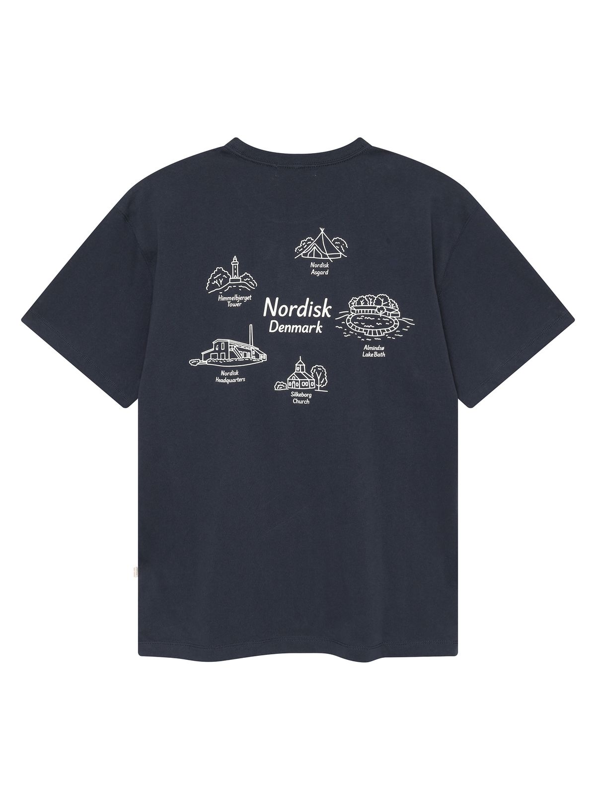 노르디스크(NORDISK) 실케보르 그래픽 헤비웨이트 반팔 티셔츠 - U_Navy
