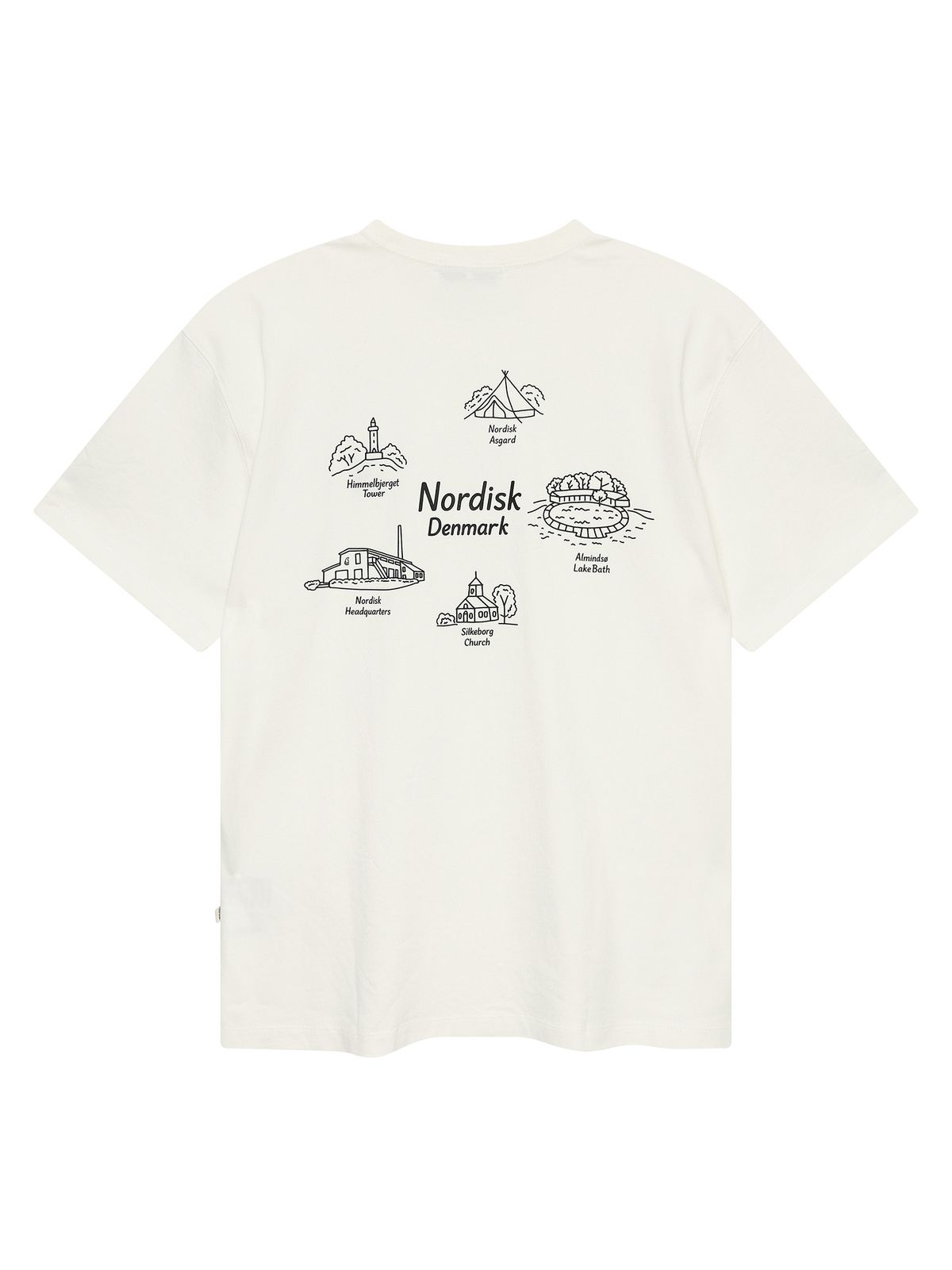 노르디스크(NORDISK) 실케보르 그래픽 헤비웨이트 반팔 티셔츠 - U_Off White