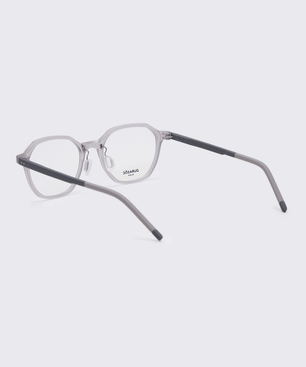 알로아이웨어(ALO EYEWEAR) [DURASTIC] DRG5601 1010M 스퀘어 판토 실리콘 안경테 그레이 블루라이트 렌즈 선택