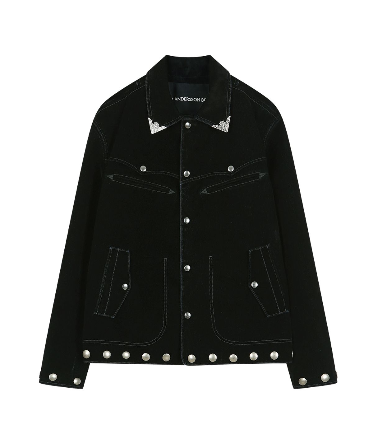 앤더슨벨(ADSB ANDERSSON BELL) ATLANTA FLOCK VELVET JACKET (BLACK)