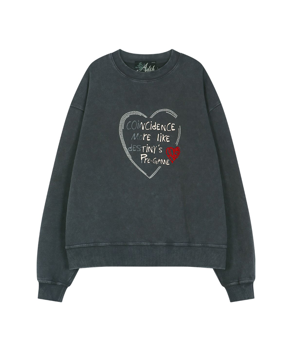 앤더슨벨(ADSB ANDERSSON BELL) (ESSENTIAL) UNISEX HEART FIX SWEATSHIRT (CHARCOAL)