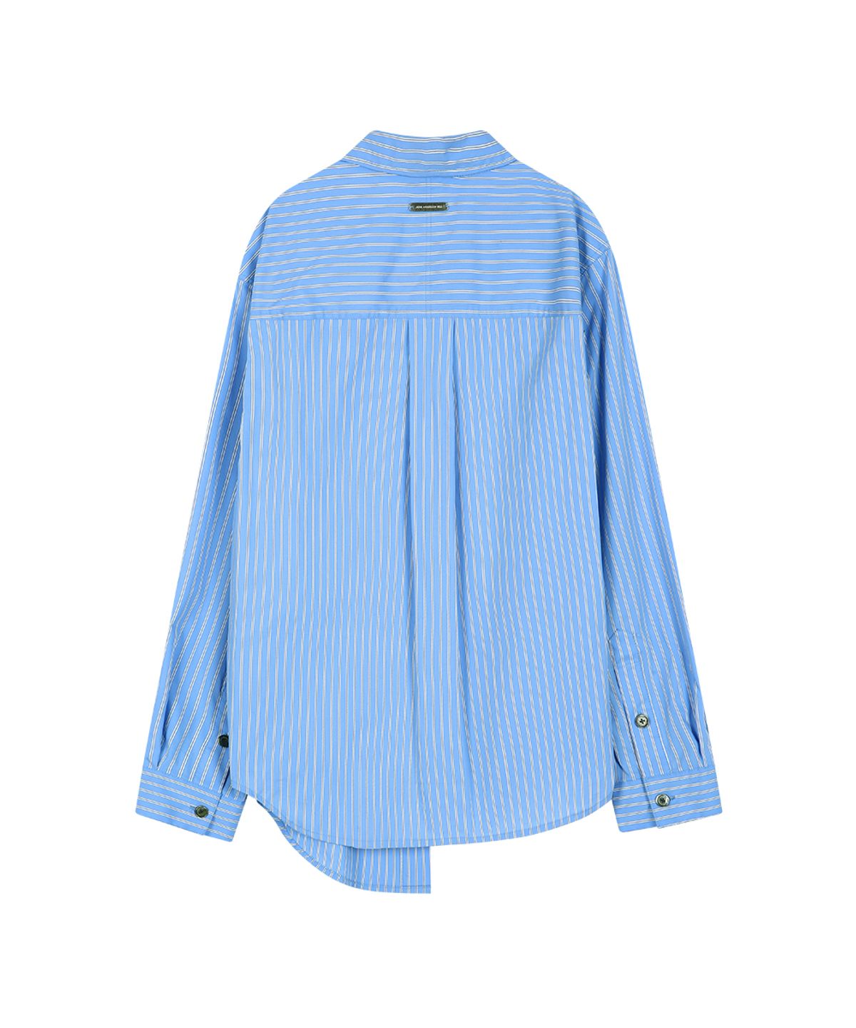 앤더슨벨(ADSB ANDERSSON BELL) ASYMMETRIC LAYERED SHIRT (BLUE/BLUE STRIPE)