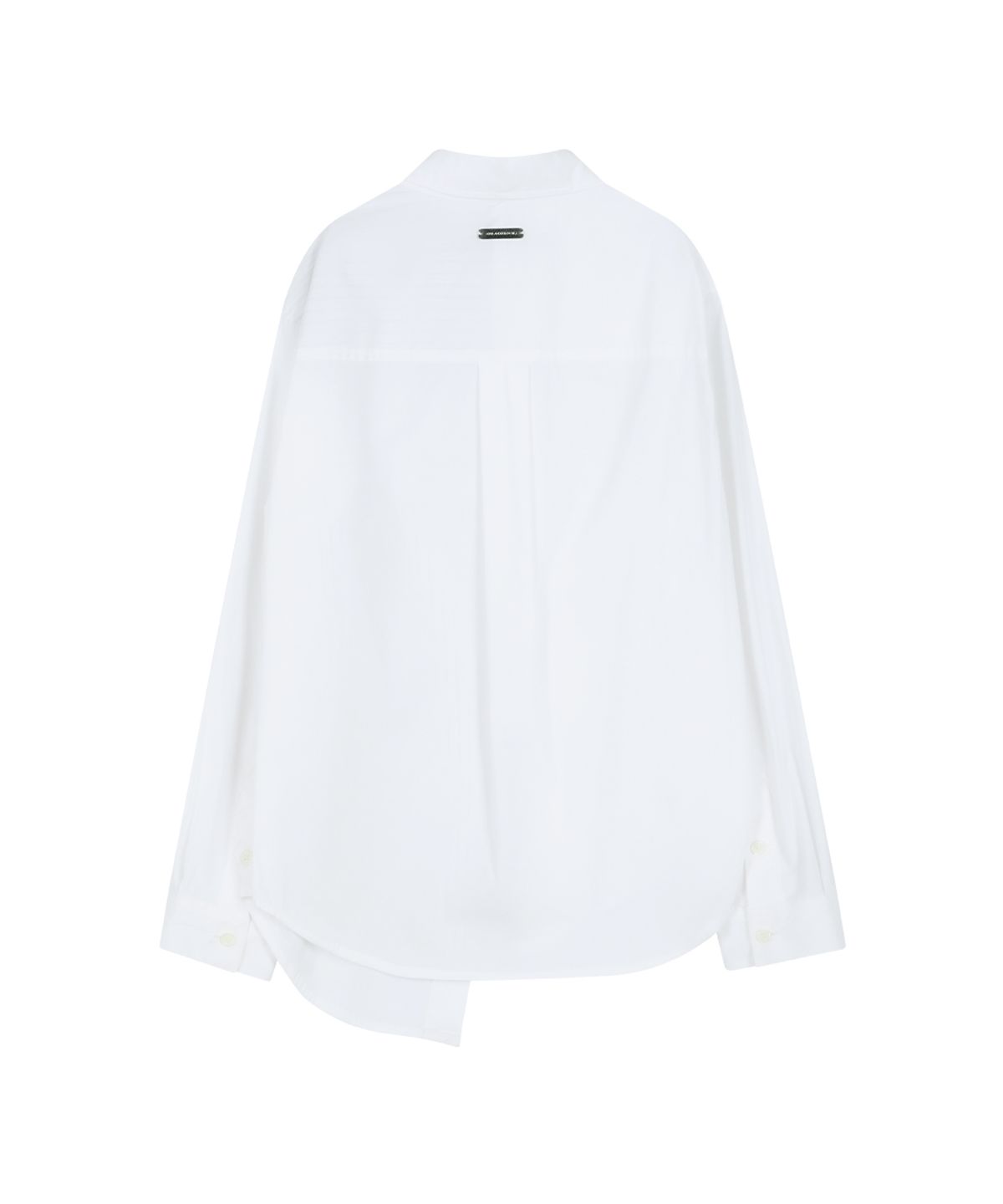 앤더슨벨(ADSB ANDERSSON BELL) ASYMMETRIC LAYERED SHIRT (WHITE/WHITE STRIPE)
