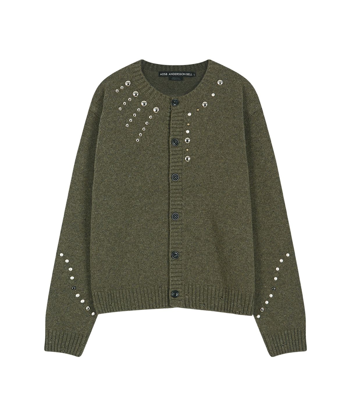 앤더슨벨(ADSB ANDERSSON BELL) ROGHEN STUDDED CARDIGAN (MOSS KHAKI)