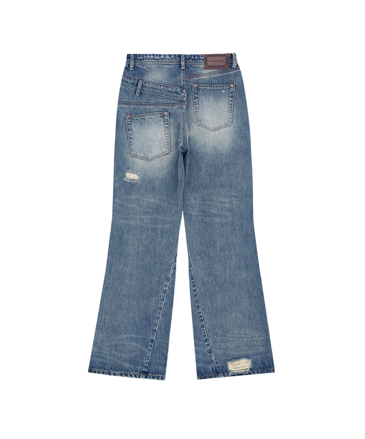 앤더슨벨(ADSB ANDERSSON BELL) UNISEX RE-WORKED EMBROIDERY FLARE JEANS (BLUE)