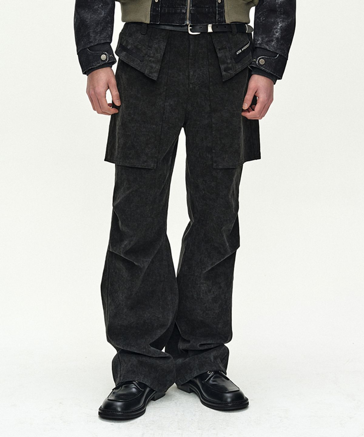 앤더슨벨(ADSB ANDERSSON BELL) RAPTOR THREE LAYERED WIDE-LEG TROUSERS (BLACK)