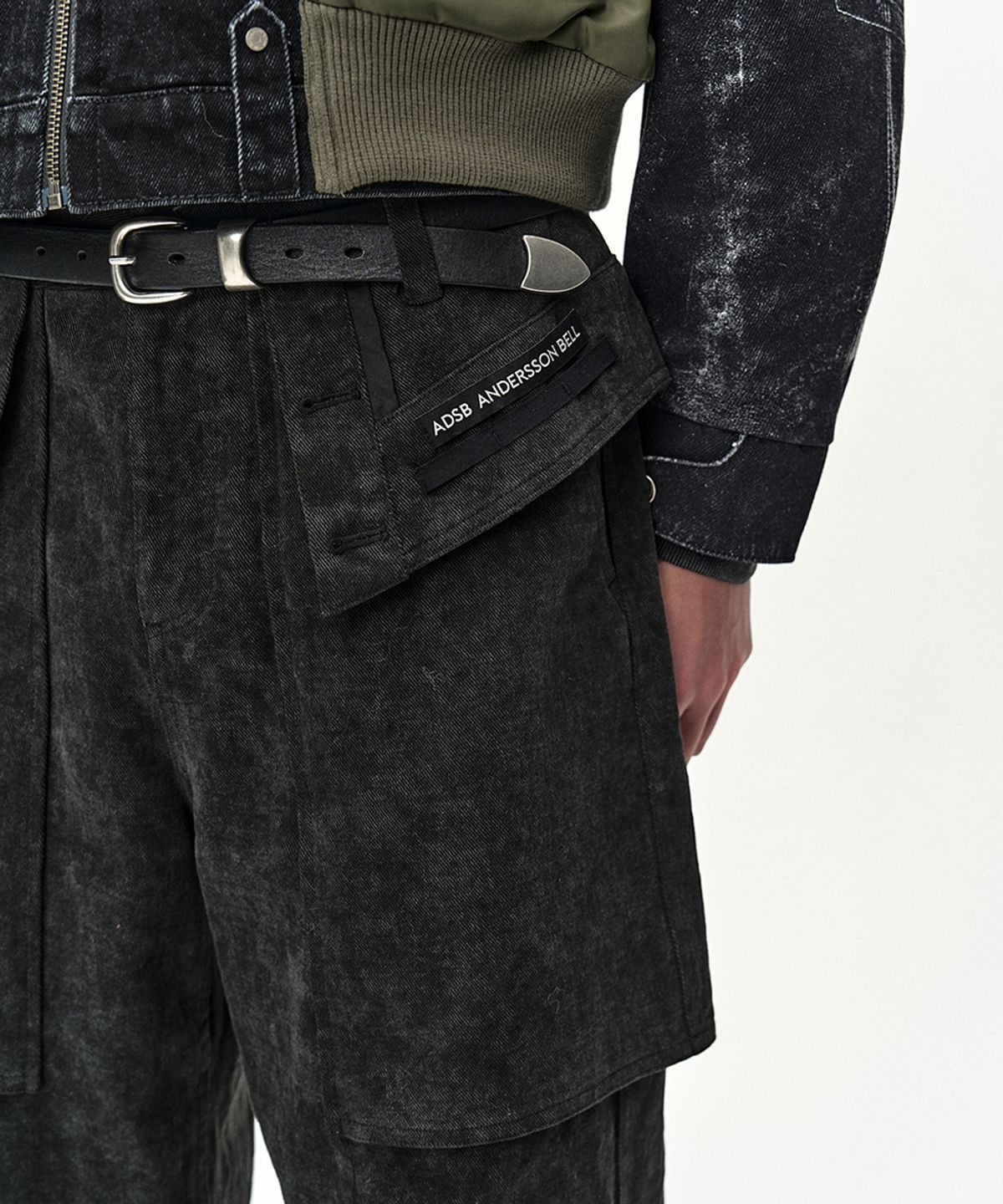 앤더슨벨(ADSB ANDERSSON BELL) RAPTOR THREE LAYERED WIDE-LEG TROUSERS (BLACK)