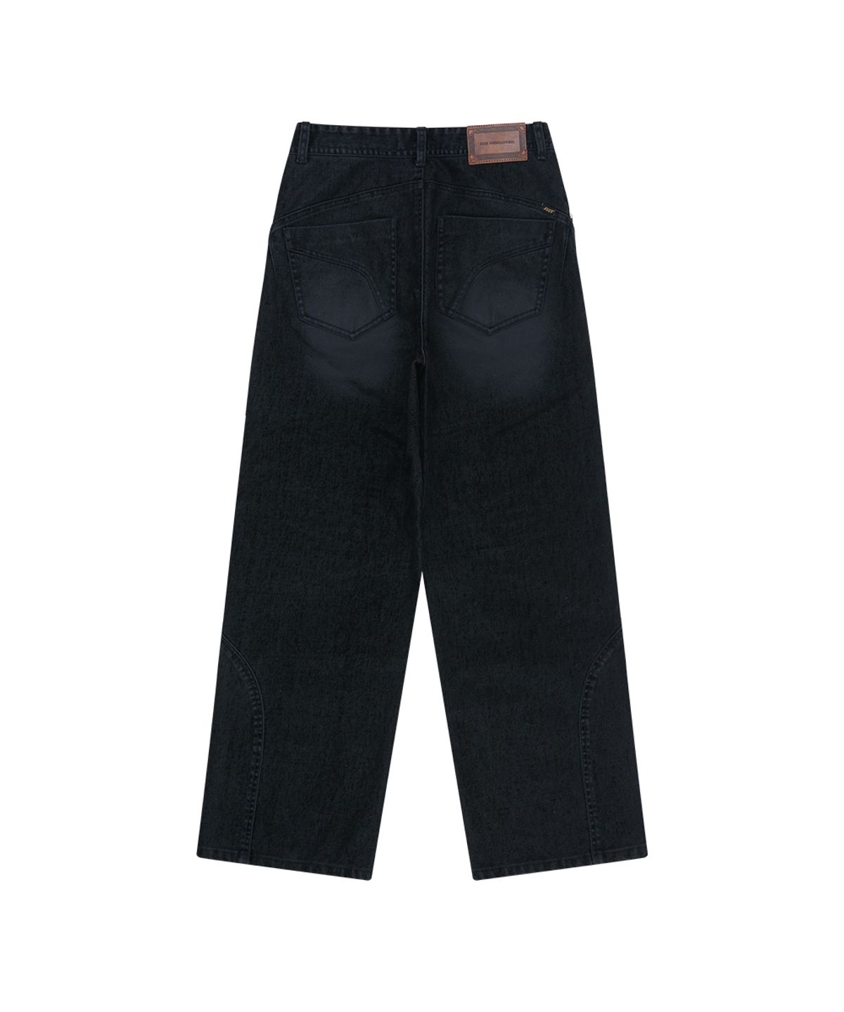 앤더슨벨(ADSB ANDERSSON BELL) UNISEX RODEO BIKER WIDE-LEG JEANS (BLACK)
