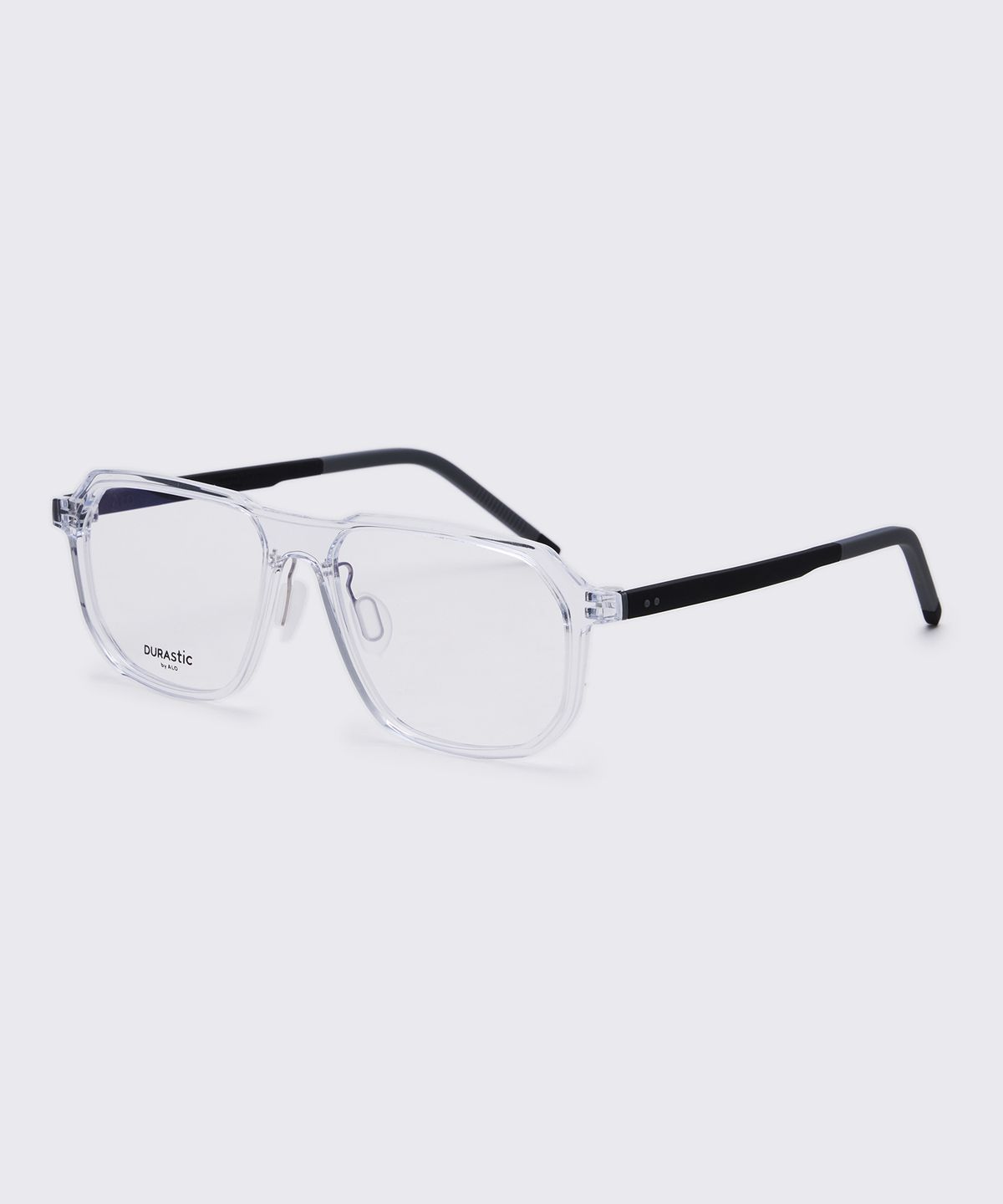 알로아이웨어(ALO EYEWEAR) [DURASTIC] DRG5602 2009G 에비에이터 실리콘 안경테 클리어/블랙 블루라이트 렌즈 선택